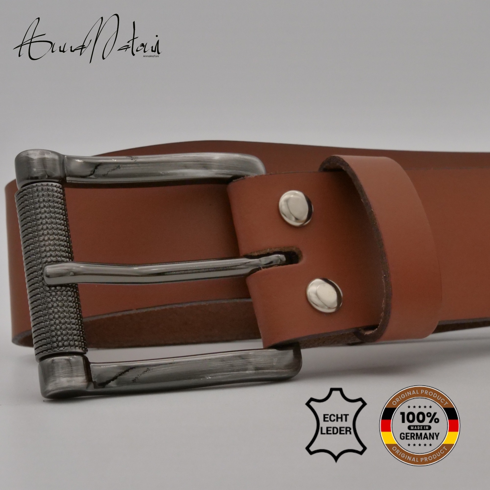 AnnaMatoni Ledergürtel »AnnaMatoni Herren Ledergürtel Zeitloses Design Gürtel 4cm breit«