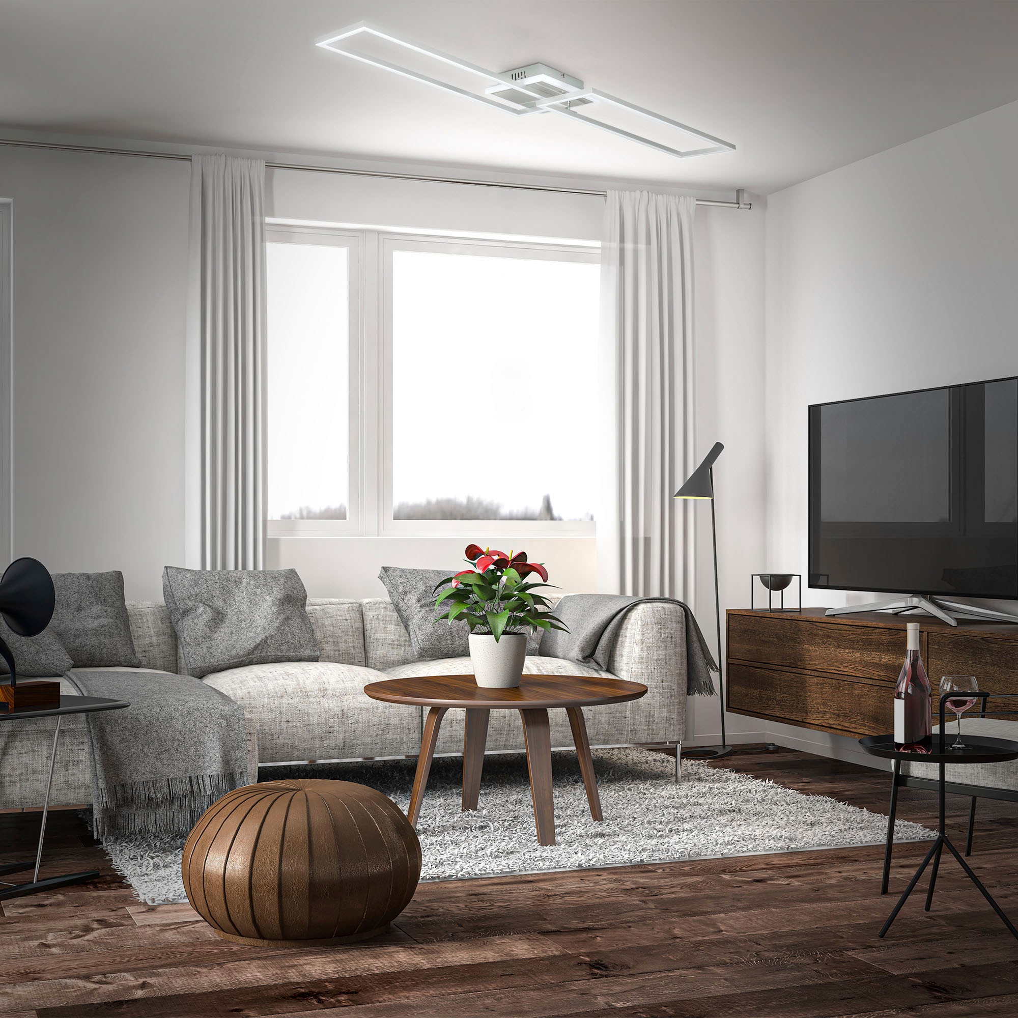 B.K.Licht LED Deckenleuchte »BK_FR1439 LED-Deckenlampe, 40 Watt, Schwenkbar günstig online kaufen