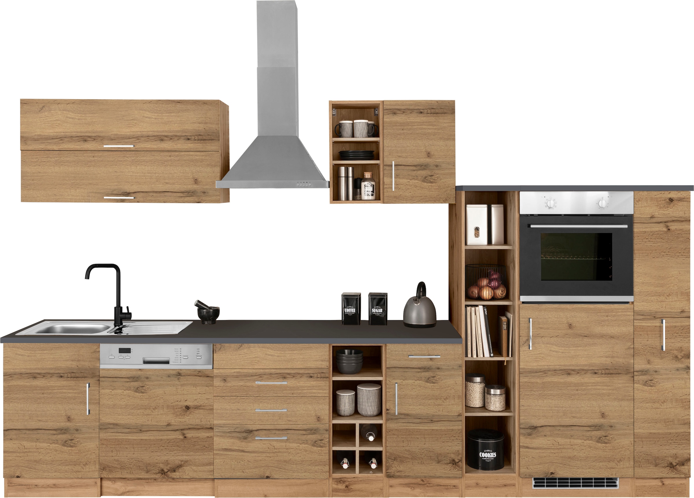 KOCHSTATION Küchenzeile »KS-Colmar«, ohne E-Geräte, Breite 360 cm günstig online kaufen
