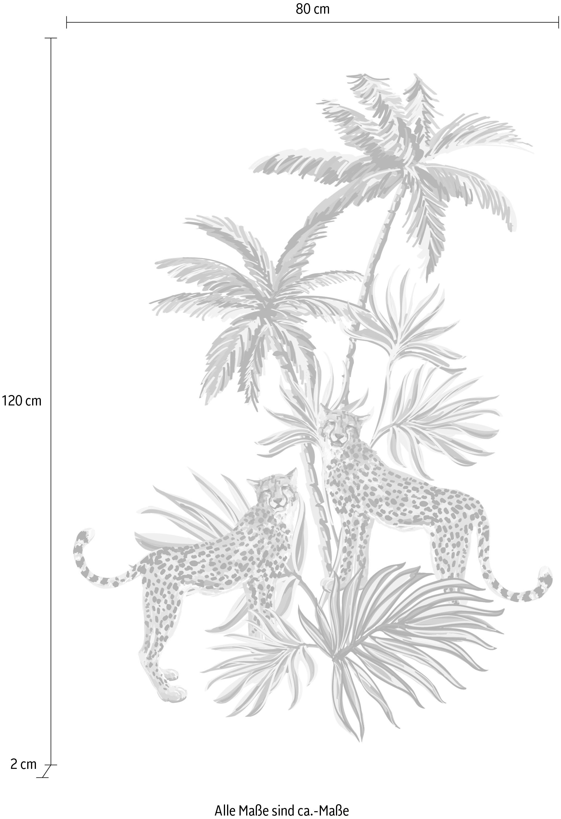 queence Leinwandbild »Leopard«, Kunst-Modern-Tiere-Leopard-Raubkatzen, Premium-Leinwandstoff, Handarbeit aus Deutschland