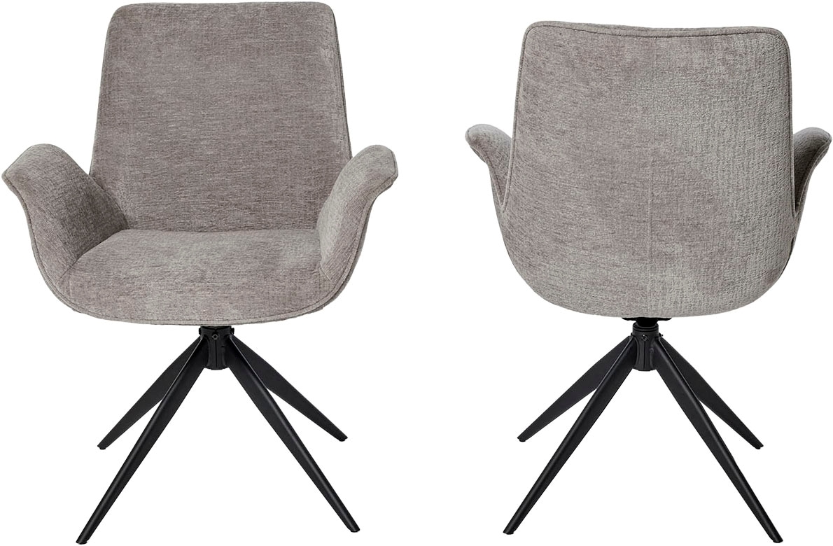 Jahnke Schalenstuhl »BAT TWIST DUO« () 2er Set, drehbar, gepolstert, mit Armlehnen, B:66xT:60,5xH:85 cm