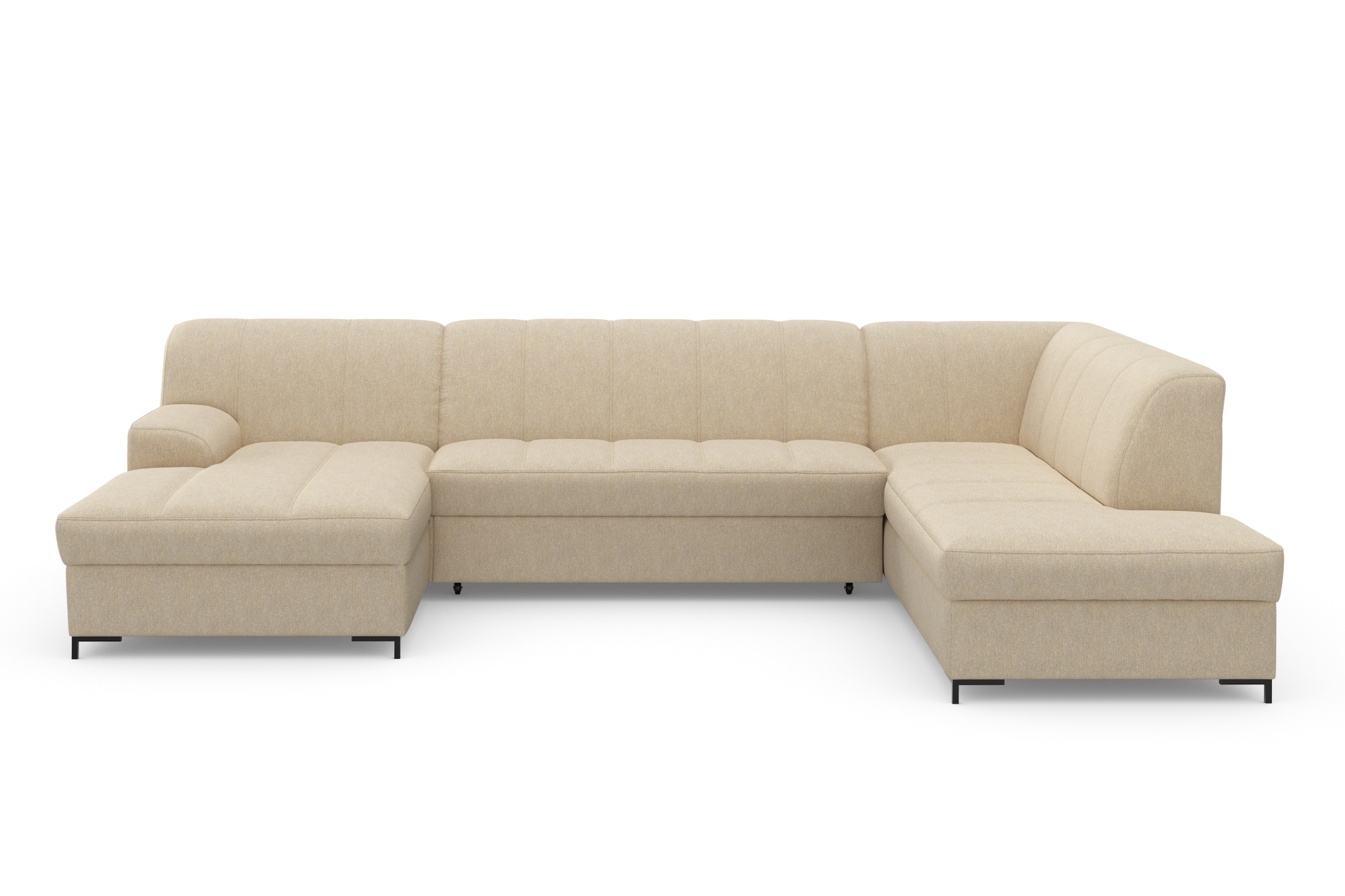 INOSIGN Wohnlandschaft »Balme, moderne Formensprache, zeitloses Design, U-Form«, Inkl. Zierkissen, wahlweise mit Bettfunktion