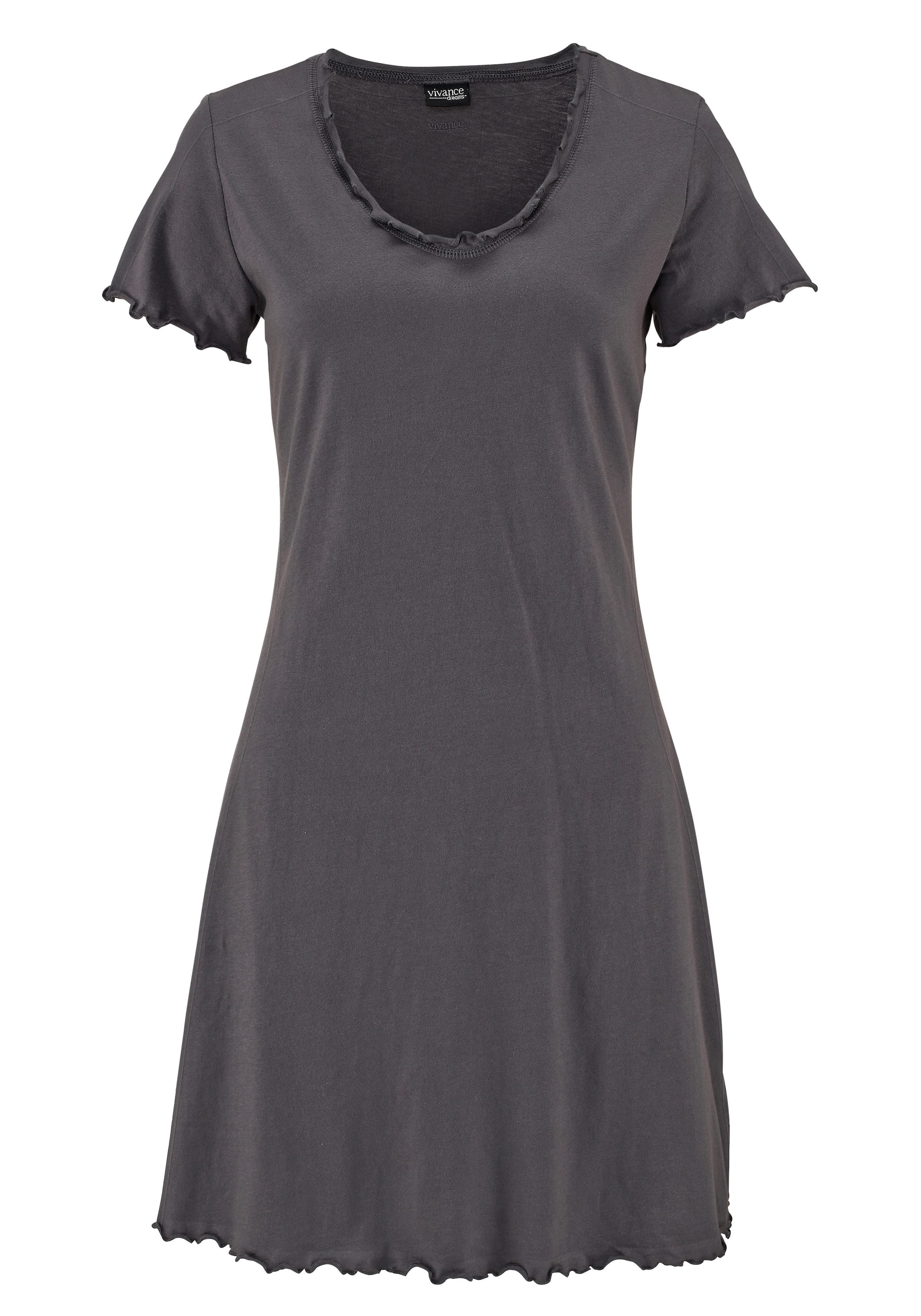 Vivance Dreams Nachthemd 2er-Pack,  mit Kräuselrändern