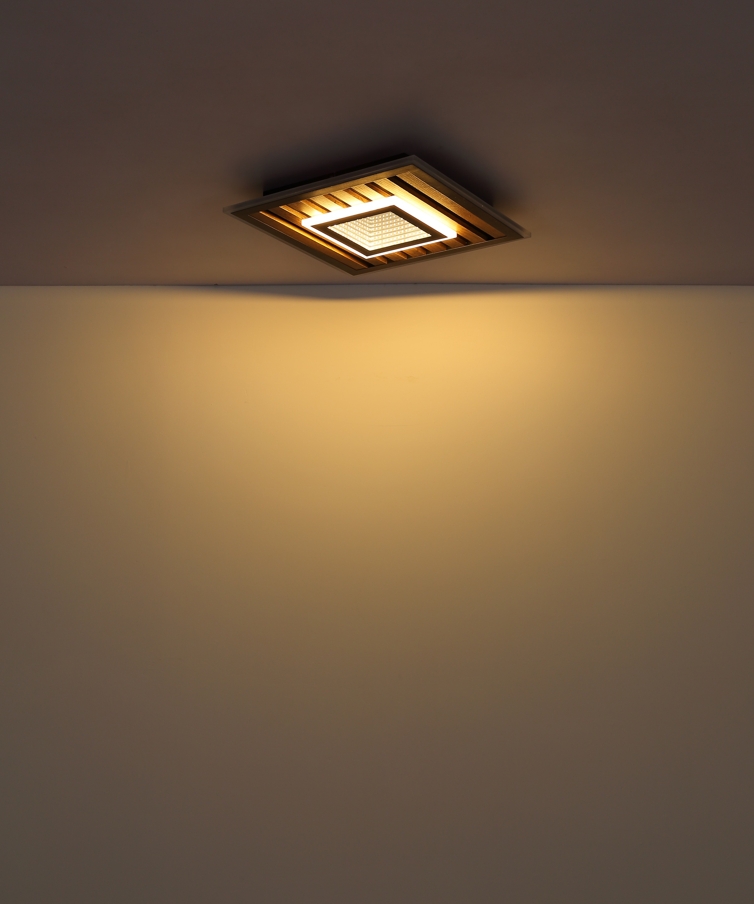 GLOBO LIGHTING LED Deckenleuchte »WOODY« LED-Modul 1 Stk. Warmweiß Deckenlampe, Wohnzimmer, Schlafzimmer, Design Lampe