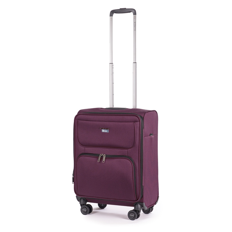 STRATIC Trolley »BENDIGO LIGHT+ Koffer S« 1 Stk. tlg. 42 l 4 Rollen Weichschalenkoffer Trolley TSA-Zahlenschloss CONNECT NFC-Chip aubergine