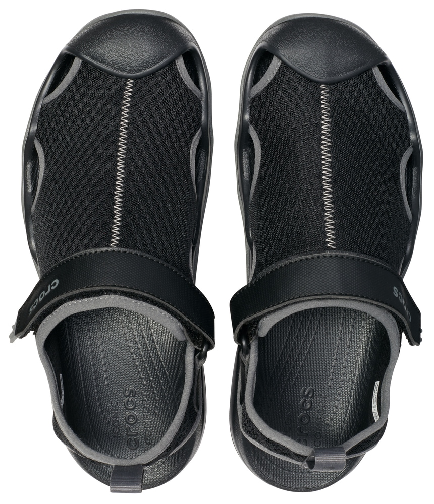 Crocs Sandale »Swiftwater Mesh Deck Sandal«, Badesandale, Sommerschuh mit Klettverschluss