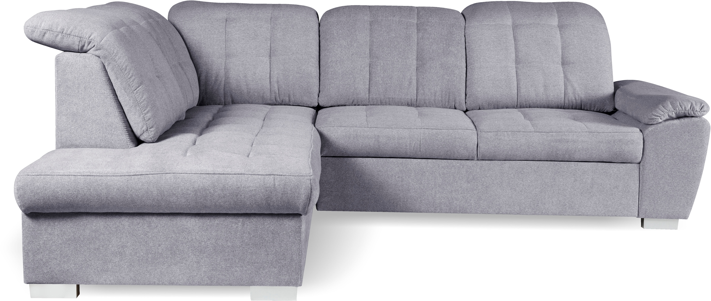 WERK2 Ecksofa »Brindisi, Multifunktion, bequem & komfortabel, Breite 263cm, L-Form«, mit verstellbaren Kopfteilen, Bettfunktion & Bettkasten