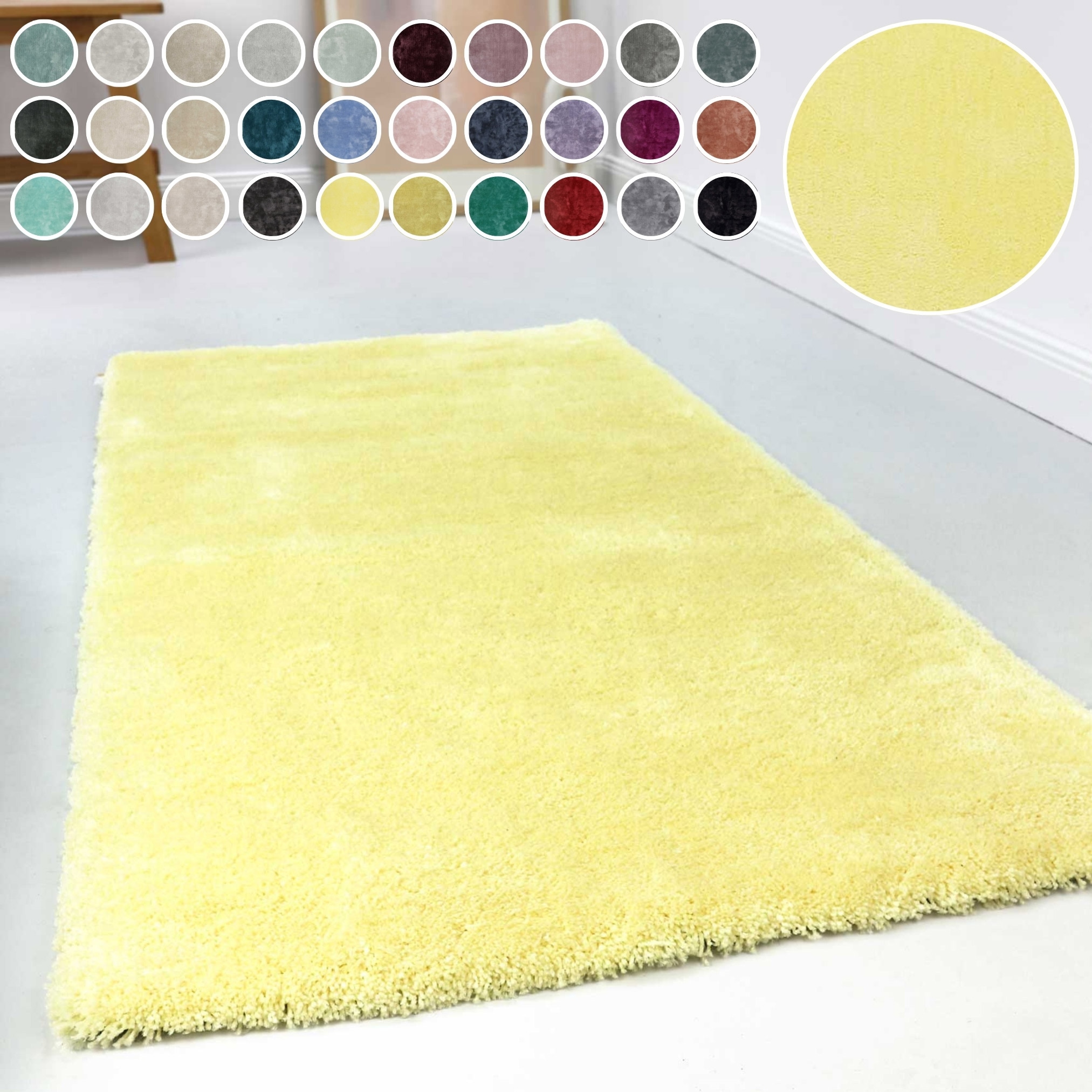 Esprit Hochflor-Teppich »Relaxx ESP-4150«, rund, 25 mm Höhe, Wohnzimmer, se günstig online kaufen