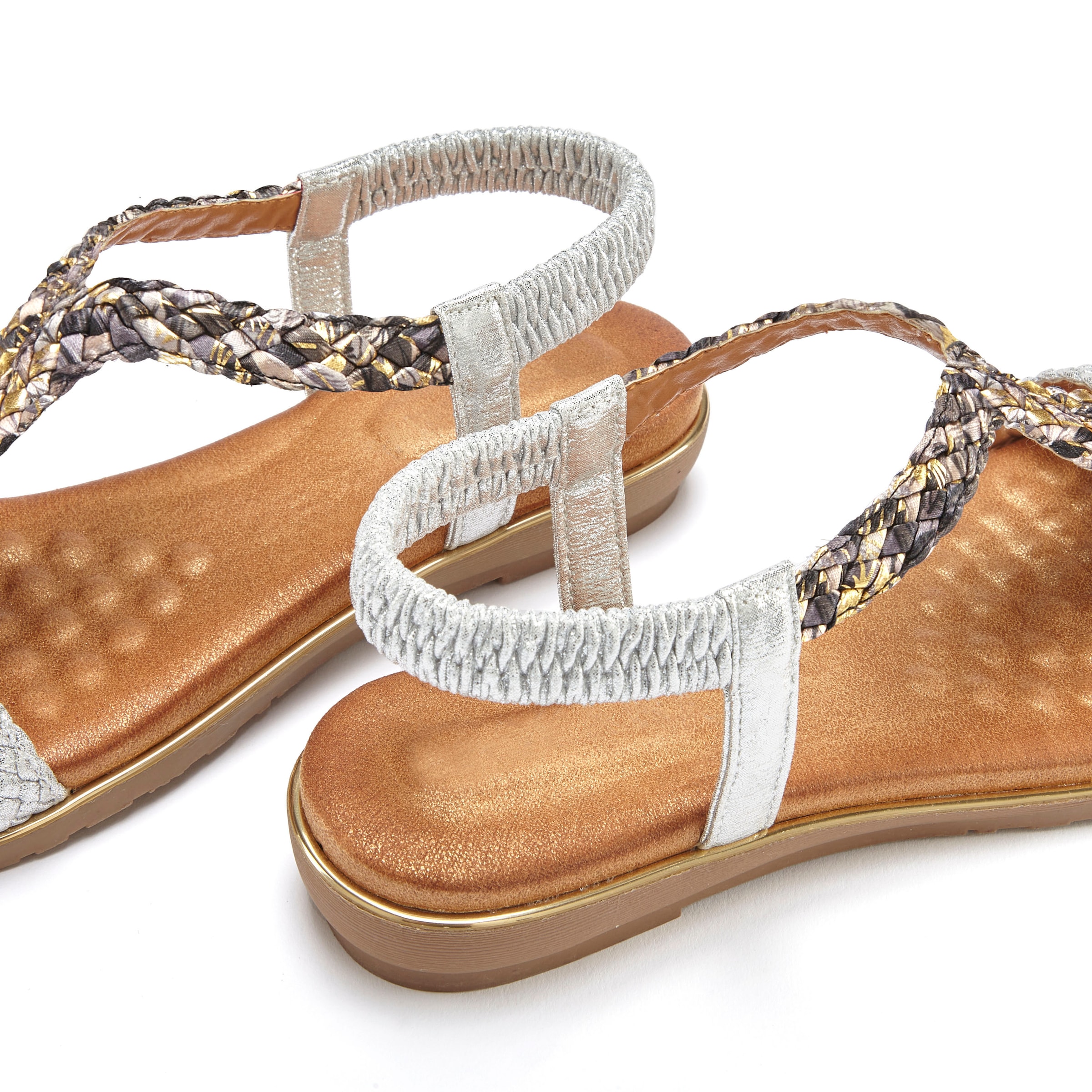 Vivance Sandale »Sommerschuh«  Sandalette, Sommerschuh mit geflochtenen Riemchen und weichem Fußbett