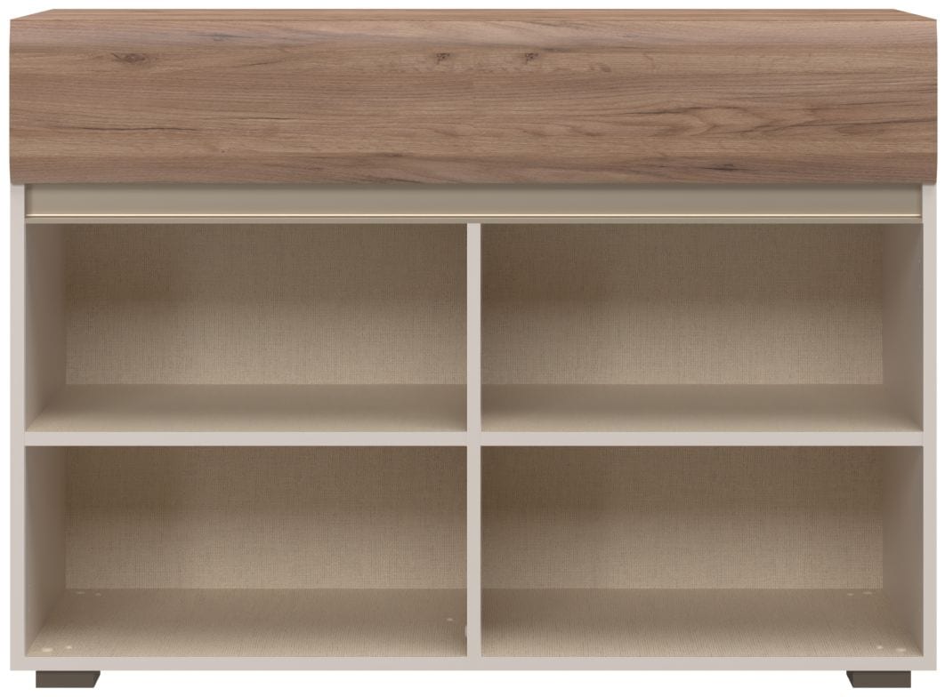 Places of Style Kombikommode »Invictus, 118oder 176/85/45cm (B/H/T), kratzfeste UV Lackierung«, (Soft-Close Funktion, höhenverstellbare Füße), 2trg., mit 1 Schublade, moderne grifflose Optik, FSC-zertifiziert