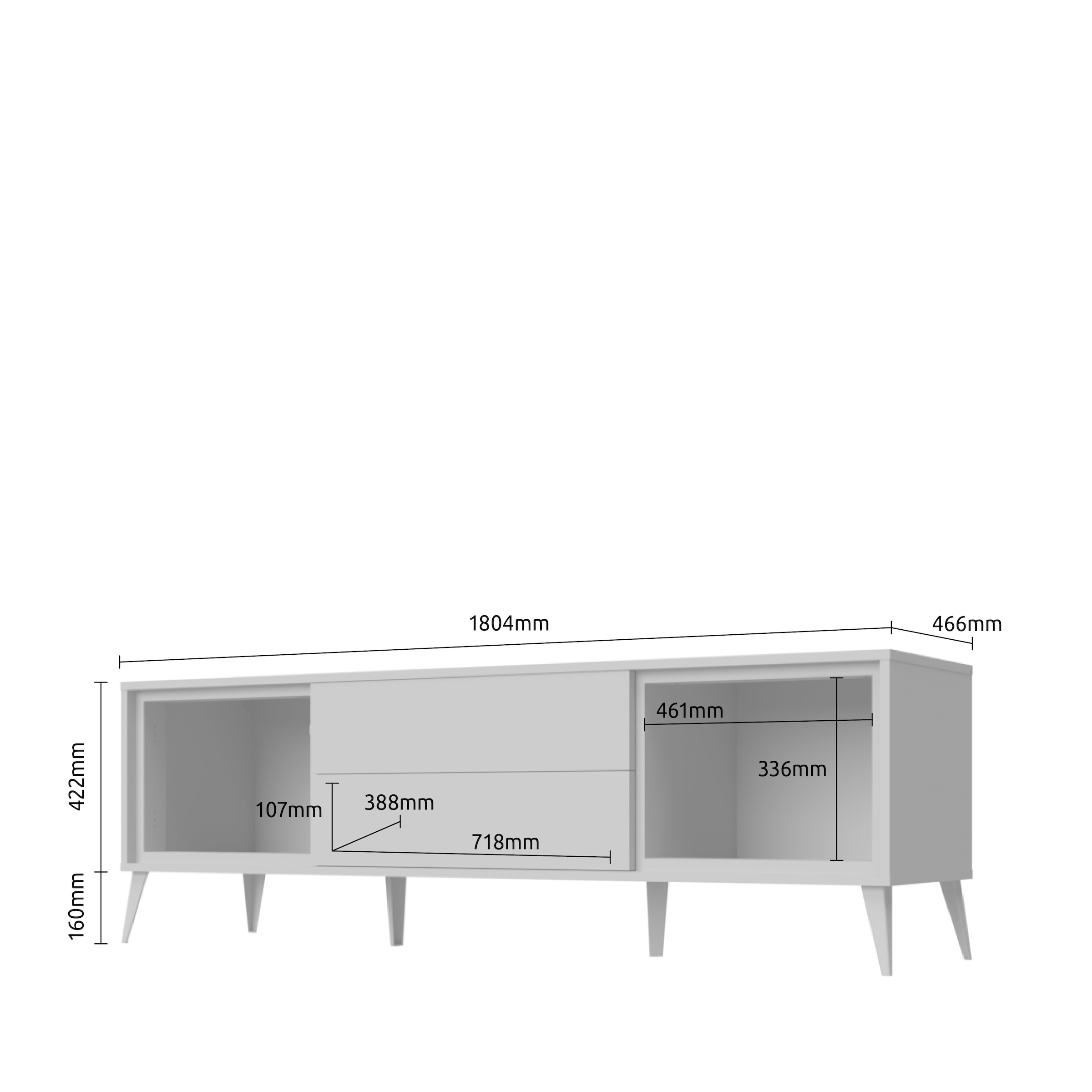 Home affaire TV-Board »Vida«, UV hochglänzend, Rechnung Funktion Push lackiert, kaufen auf -to-open Soft-Close und