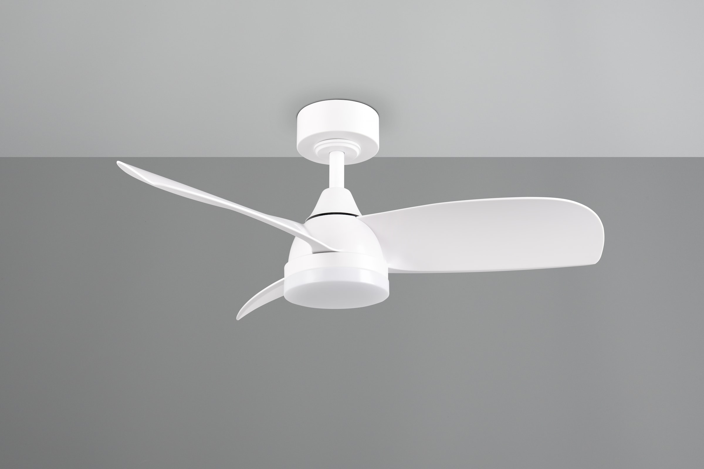 REALITY Leuchten LED Deckenleuchte »HELSINKI mit Ventilator, Deckenventilator mit Licht inkl Fernbedienung«, 1 flammig, Leuchtmittel LED-Board | LED fest integriert, 6 Geschwindigkeiten höhenverstellbar Vor-& Rücklauf dimmbar Nachtlicht