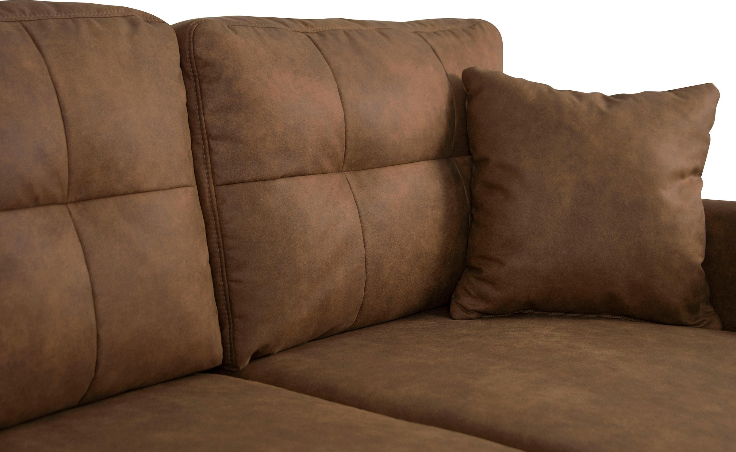 Home affaire Ecksofa »TRIPLO optionale Schlafsofa mit Bettkasten, Maße B/T/H: 234/164/89 cm«, L-Form wahlweise mit Bettfunktion - Liegefläche 132x210 cm