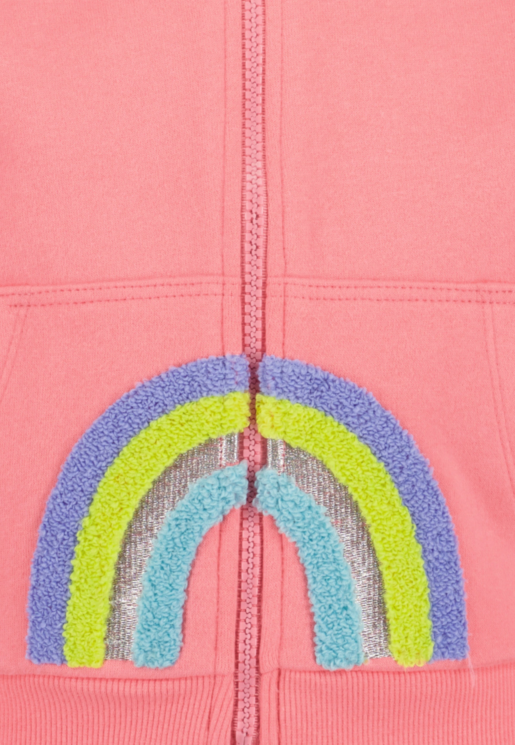 Blue Seven Kapuzensweatjacke mit hochwertiger Regenbogen-Stickerei