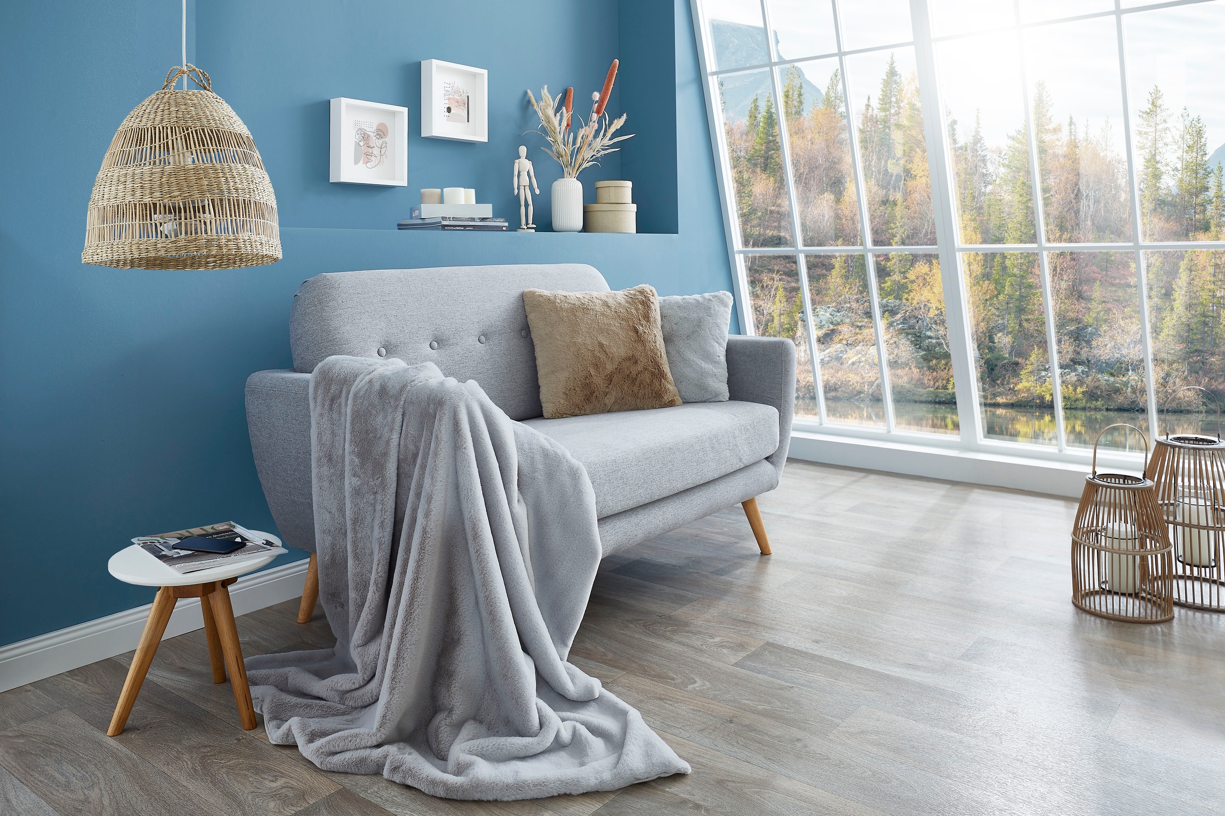 LUXOR living Wohndecke »Novara, Sofadecke 130x180 cm«, Kunstfell, Kaninchen günstig online kaufen