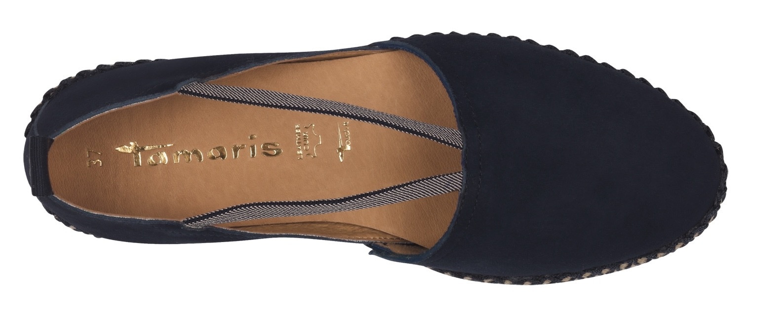 Tamaris Espadrille, Plateau, Sommerschuh, Flats, Schlupfschuh mit Touch It-Ausstattung