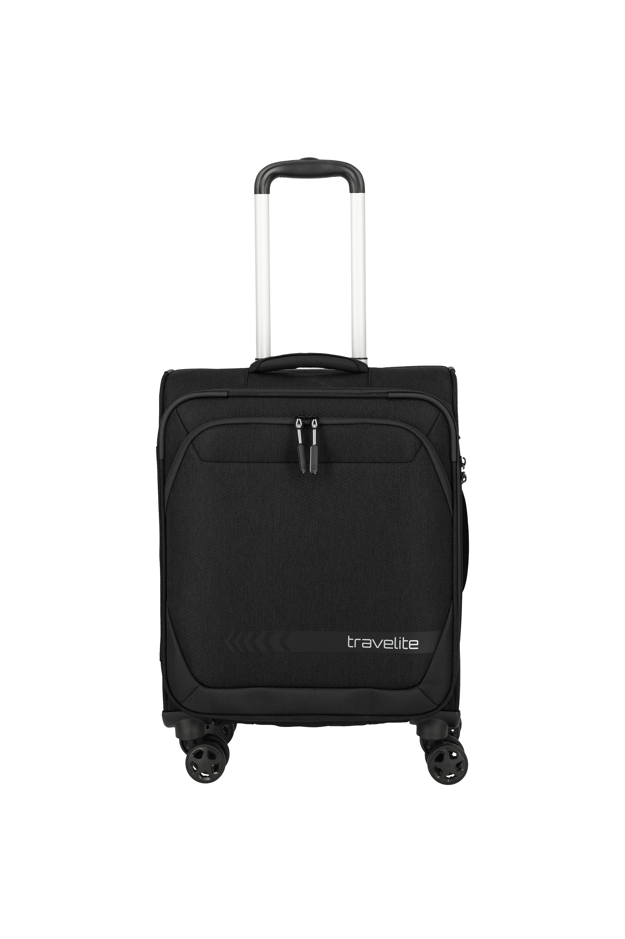 travelite Handgepäckkoffer »KICK OFF Reisekoffer« 37 l 4 Rollen 4 Doppelrollen, Außentaschen und Packgurte – leicht und robust