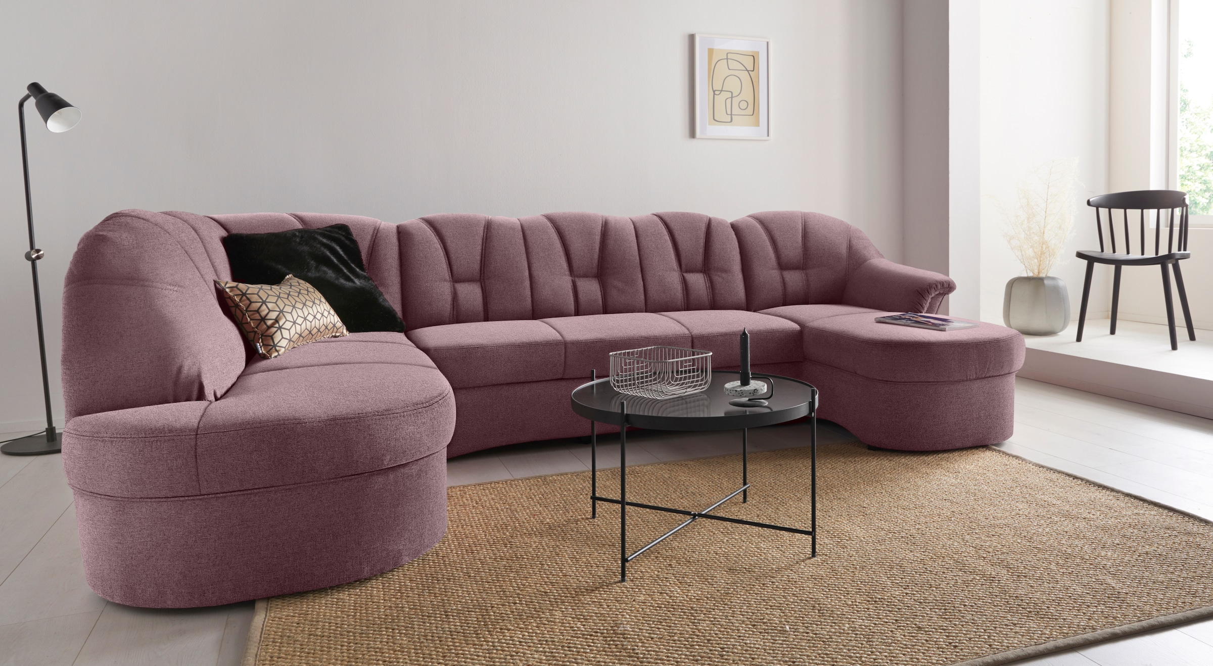 DOMO collection Wohnlandschaft »Papenburg U-Form« in großer Farbvielfalt, w günstig online kaufen