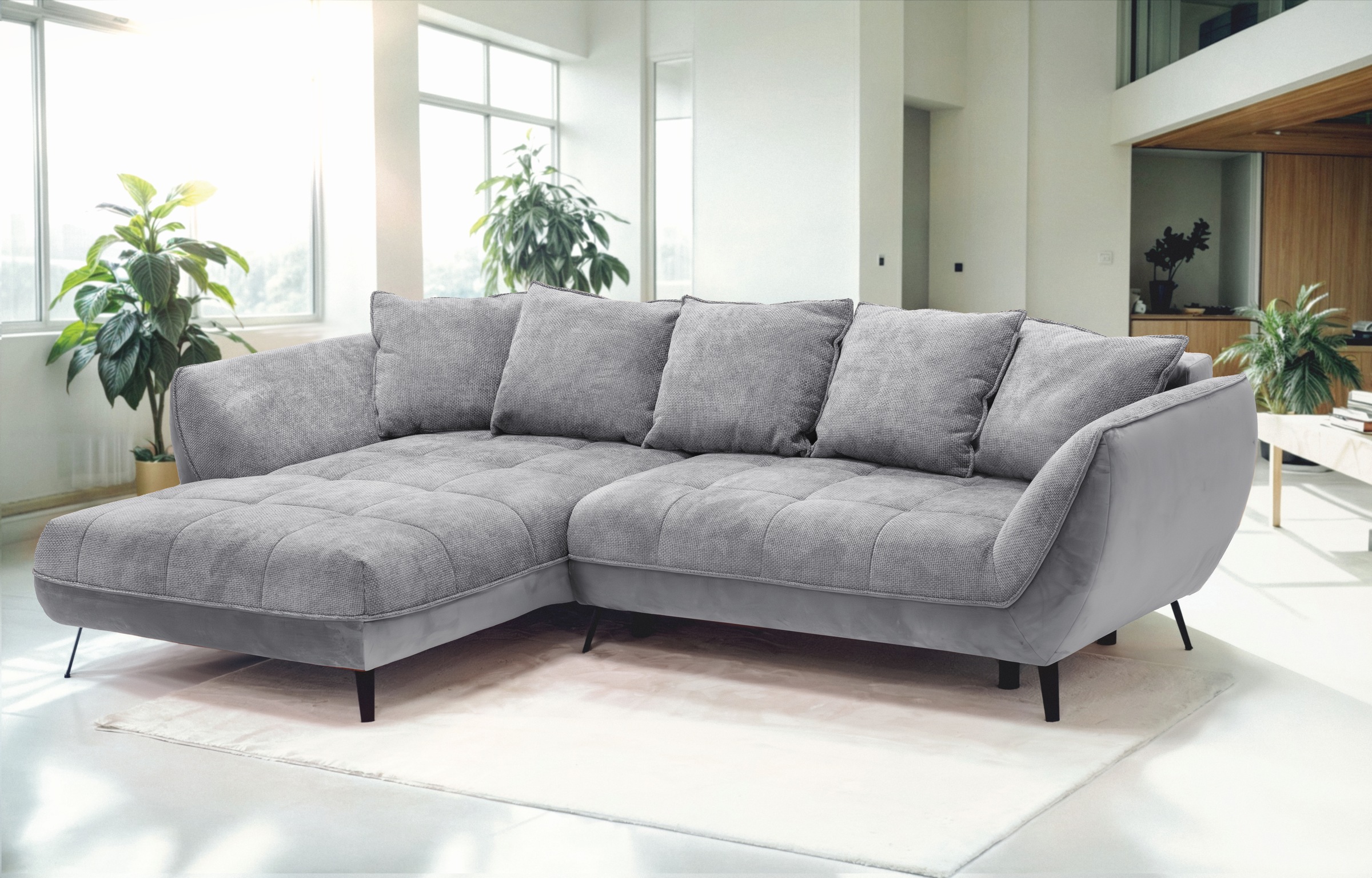 exxpo - sofa fashion Ecksofa »Midway mit einfacher Easy-Lift-Bettfunktion, günstig online kaufen