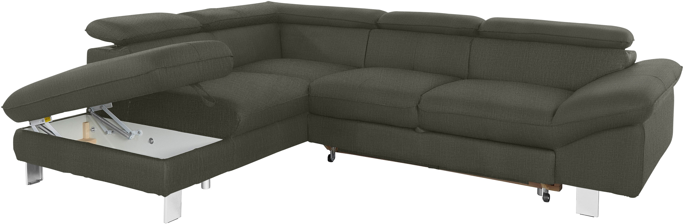 COTTA Ecksofa »Driver L-Form«, mit Kopfteilverstellung, wahlweise mit Bettfunktion & Bettkasten