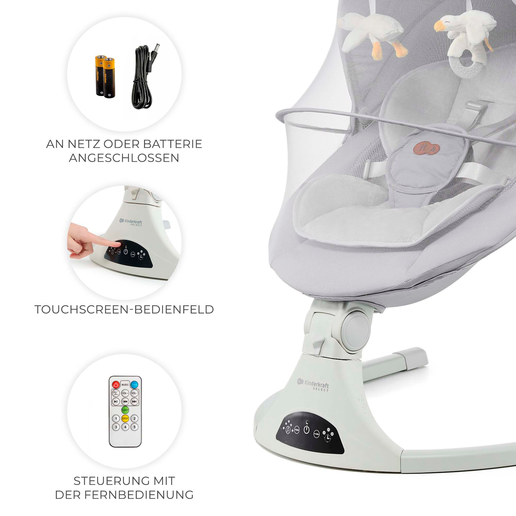Kinderkraft Babywippe »TULSY« mit Soundeffekt