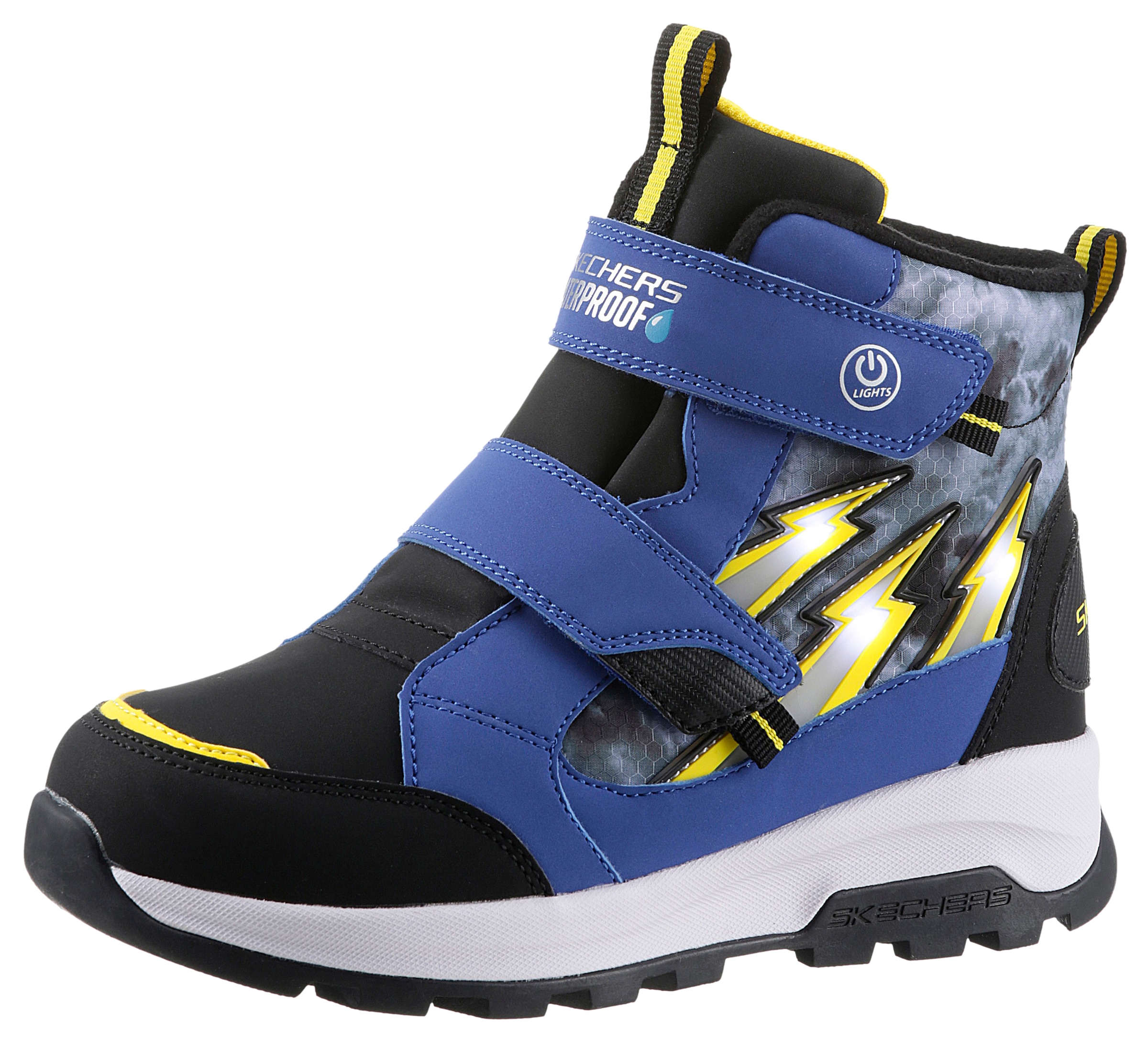 Skechers Kids Klettstiefel »STORM BLAZER«, Outdoorstiefel, Matschschuh, Straßenschuh mit Blinkfunktion