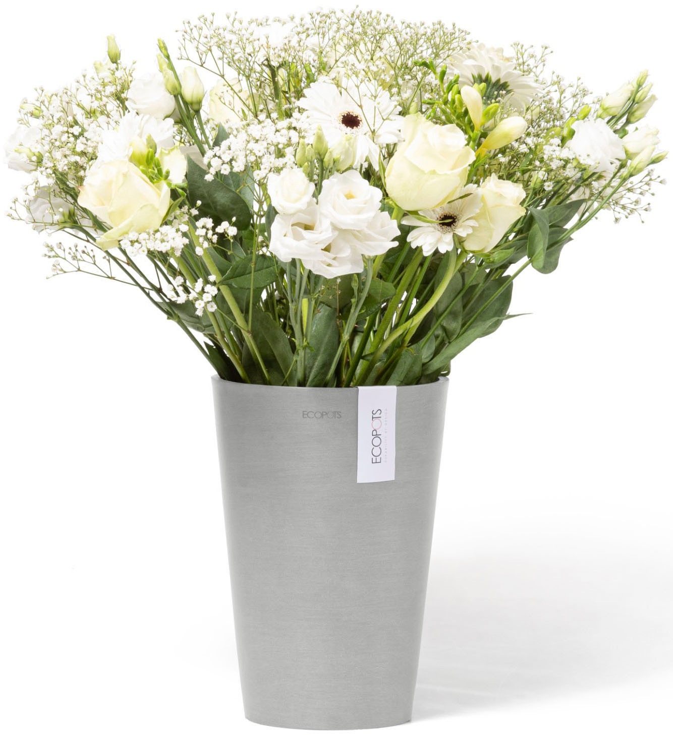 ECOPOTS Blumentopf »Pisa 14 Weißgrau« für den Innenbereich