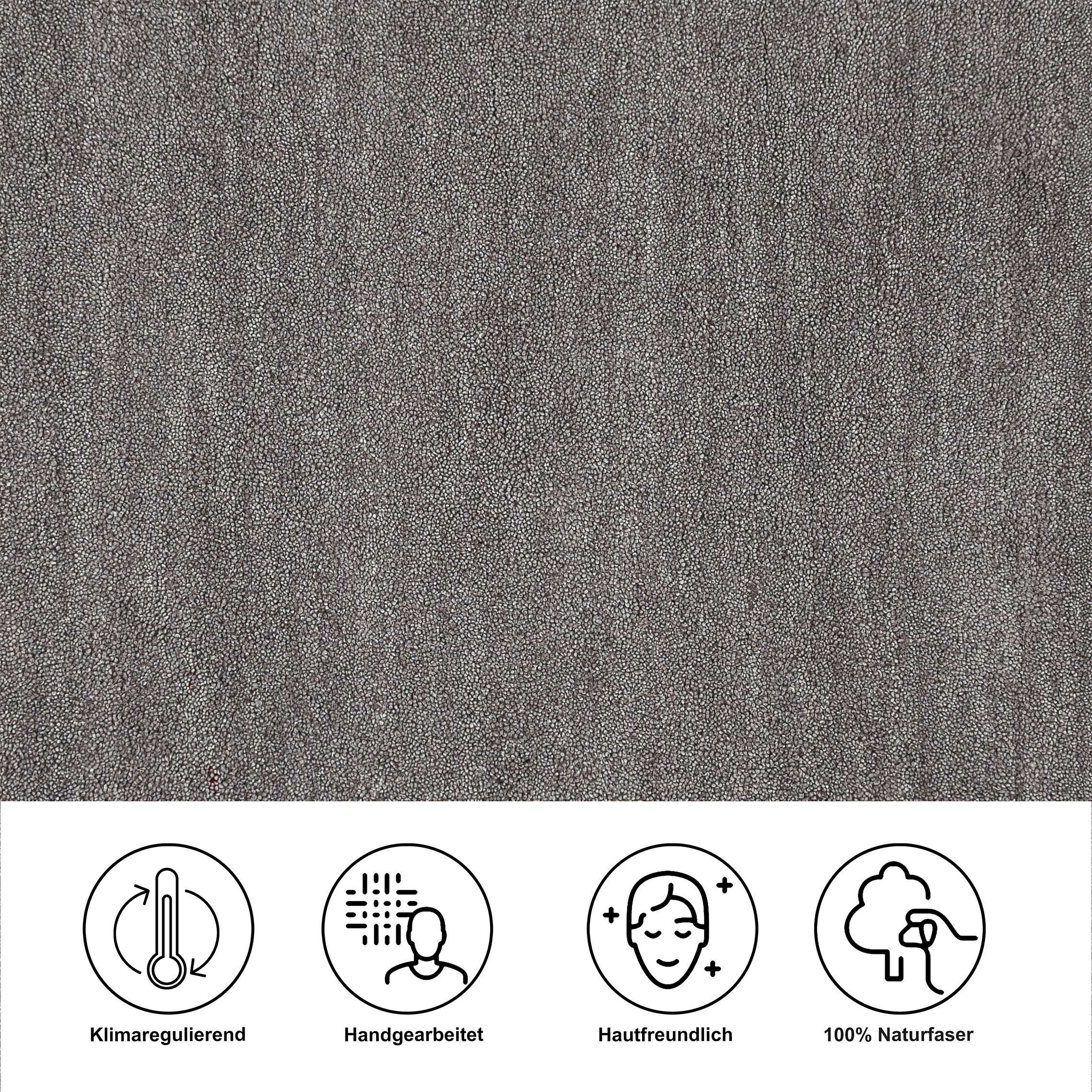 THEKO Wollteppich »Gabbeh Uni, Handgefertigt, meliert, auch als Läufer erhältlich, Wolle« rechteckig 14 mm Höhe Schlafzimmer, Wohnzimmer, Esszimmer, auch als Läufer oder rund