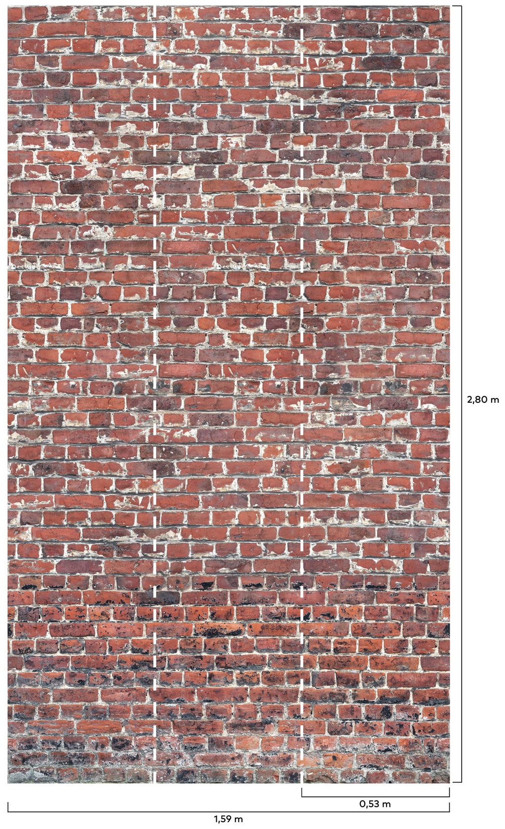 Bodenmeister Fototapete »3d Effekt Steinwand Vintage rot«