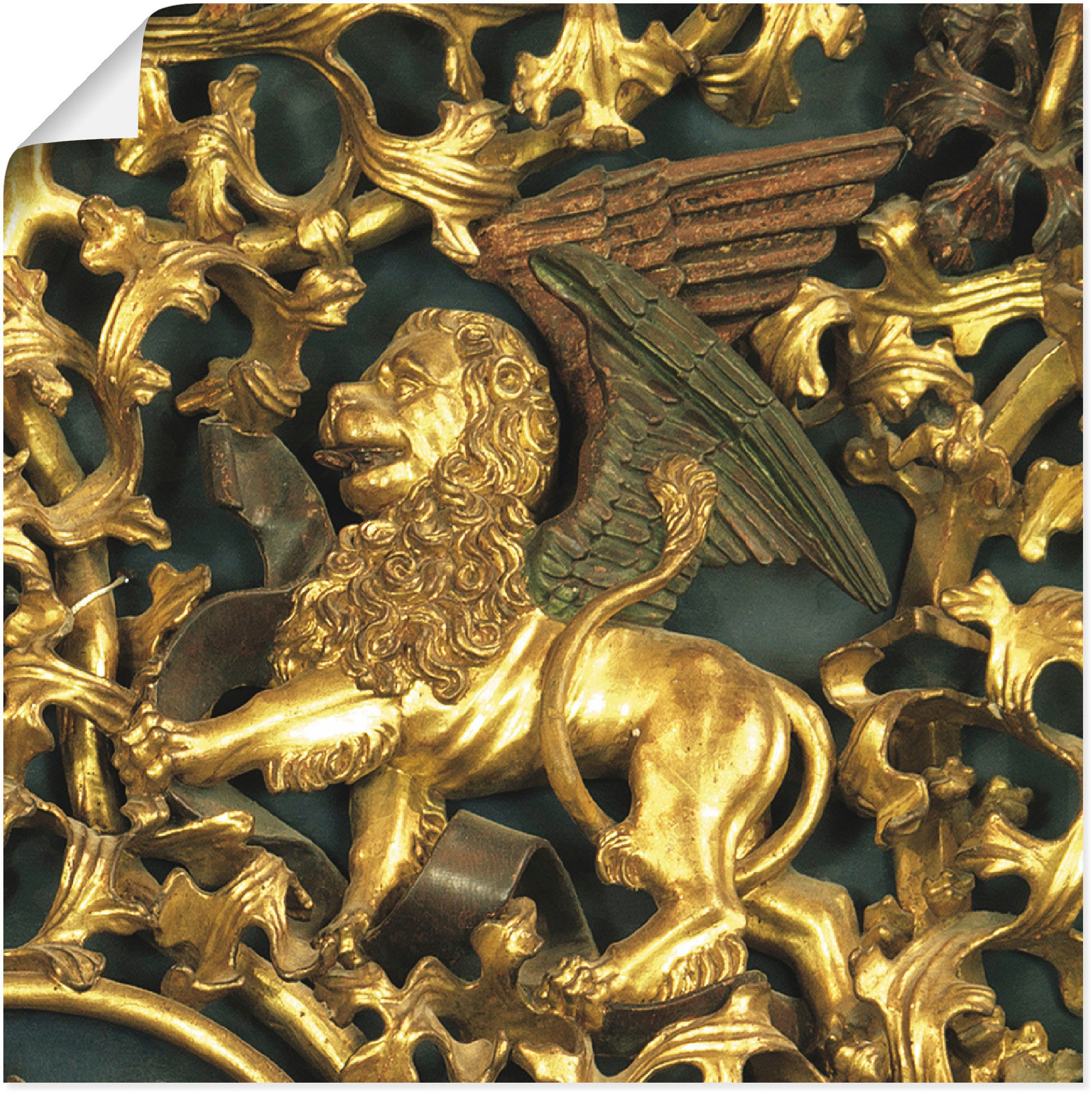 Artland Wandbild »Isenheimer Altar, Detail: Löwe«, Wildtiere, (1 St.), als  Leinwandbild, Wandaufkleber oder Poster in versch. Größen online bestellen