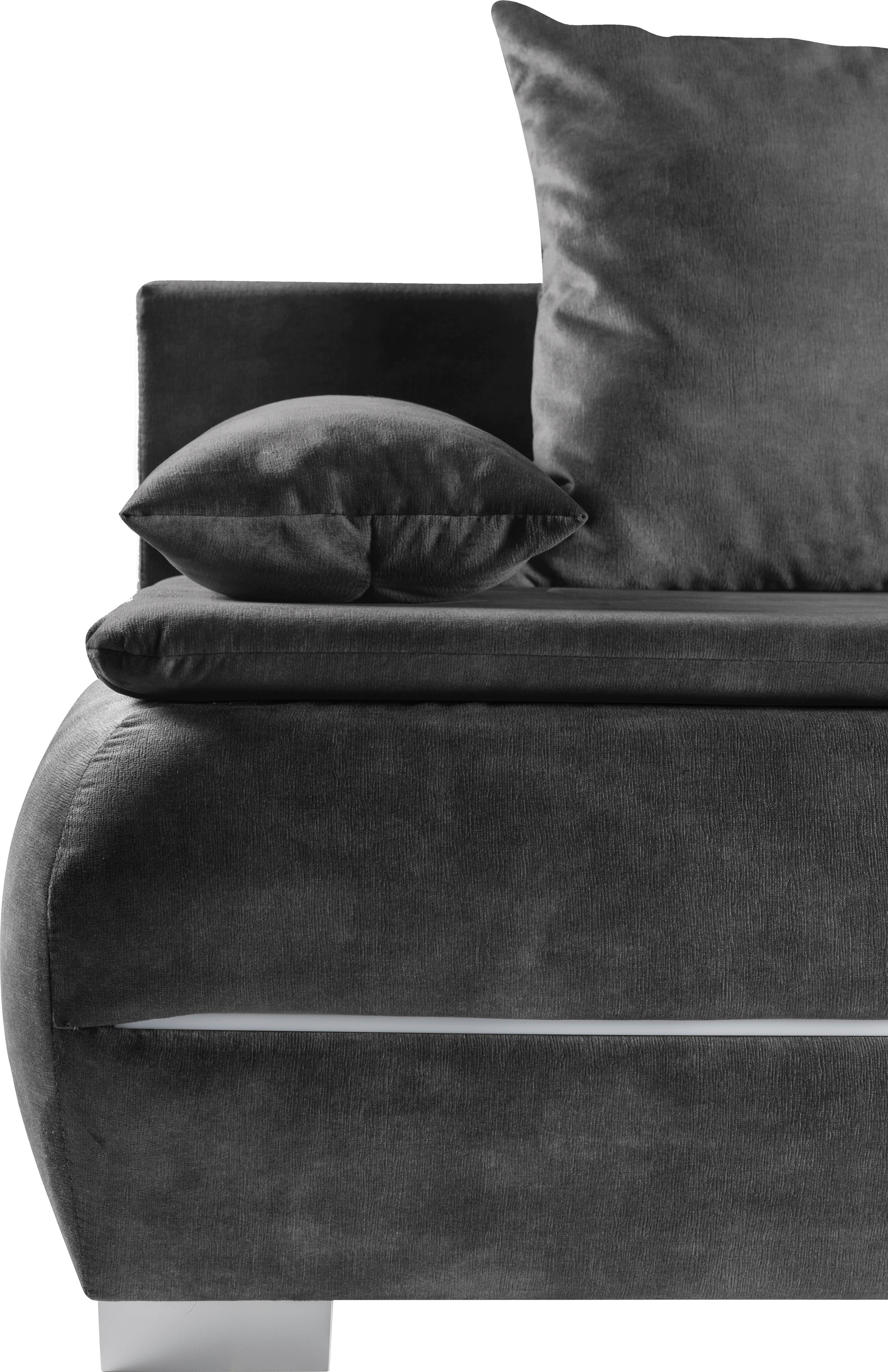 WERK2 Schlafsofa »Tekla LED«, 2-Sitzer Schlafcouch mit Bettkasten & stylischer RGB-LED-Beleuchtung