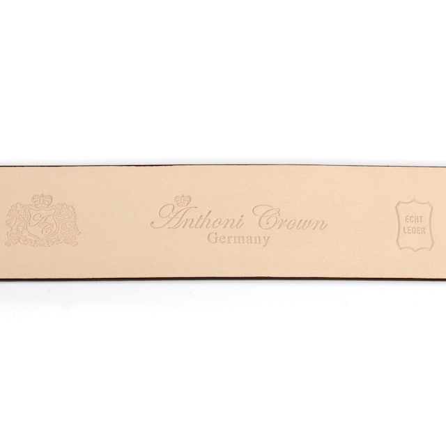 Anthoni Crown Ledergürtel, Eleganter Klassiker in schwarz mit  Glitzersteinen online kaufen