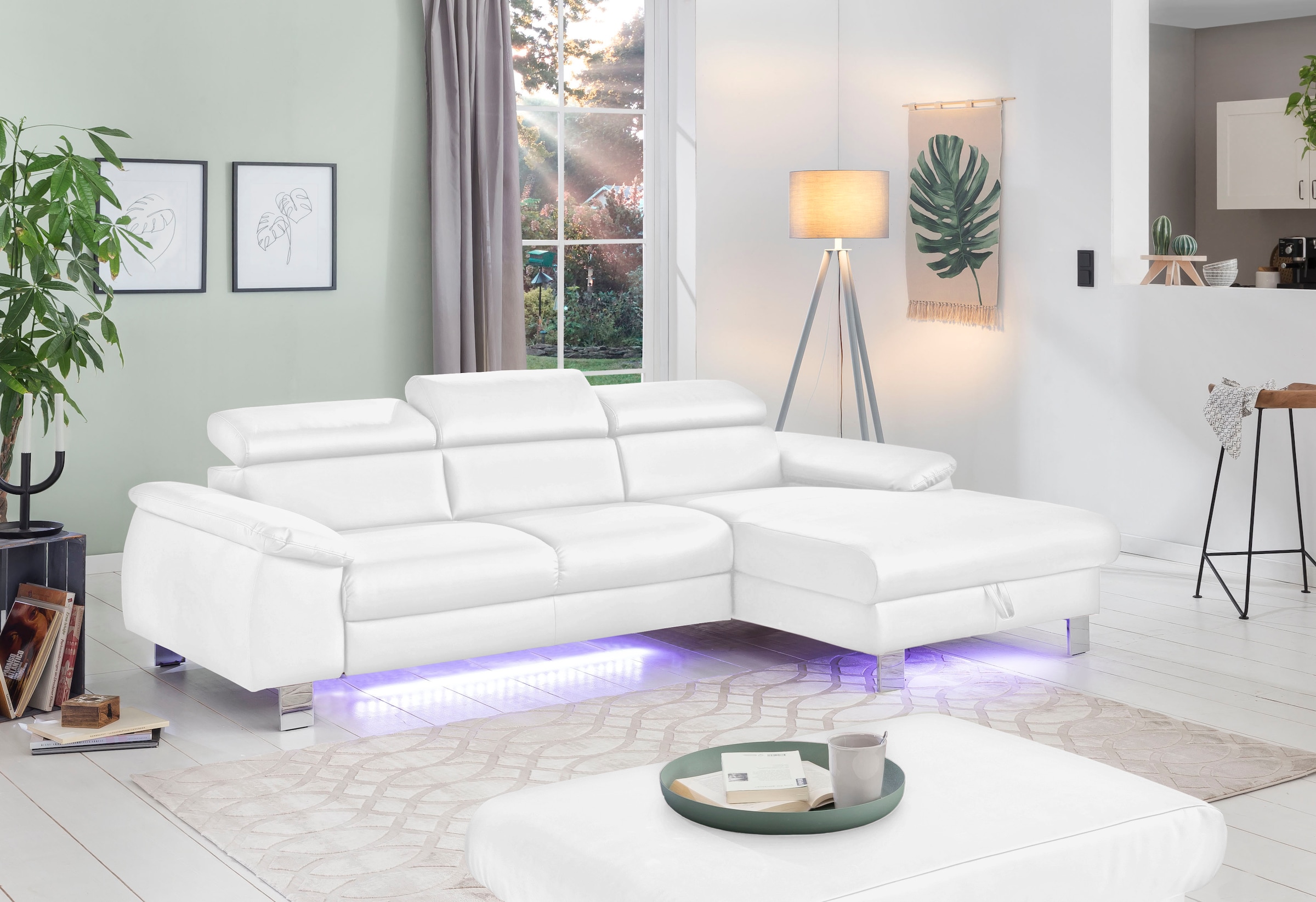 COTTA Ecksofa »Komaris L-Form, B: 244 cm« mit Kopfteilverstellung, optional günstig online kaufen