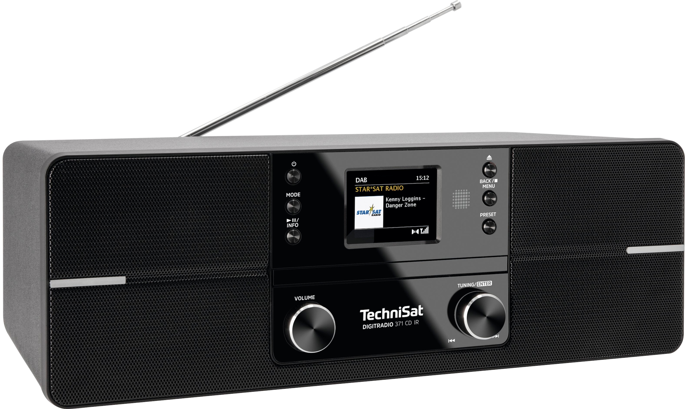 TechniSat Internet-Radio »DIGITRADIO 371 CD IR Stereoanlage-«, (Bluetooth-WLAN UKW mit RDS-Digitalradio (DAB+), mit DAB+, CD-Player, Bluetooth, Farbdisplay, USB