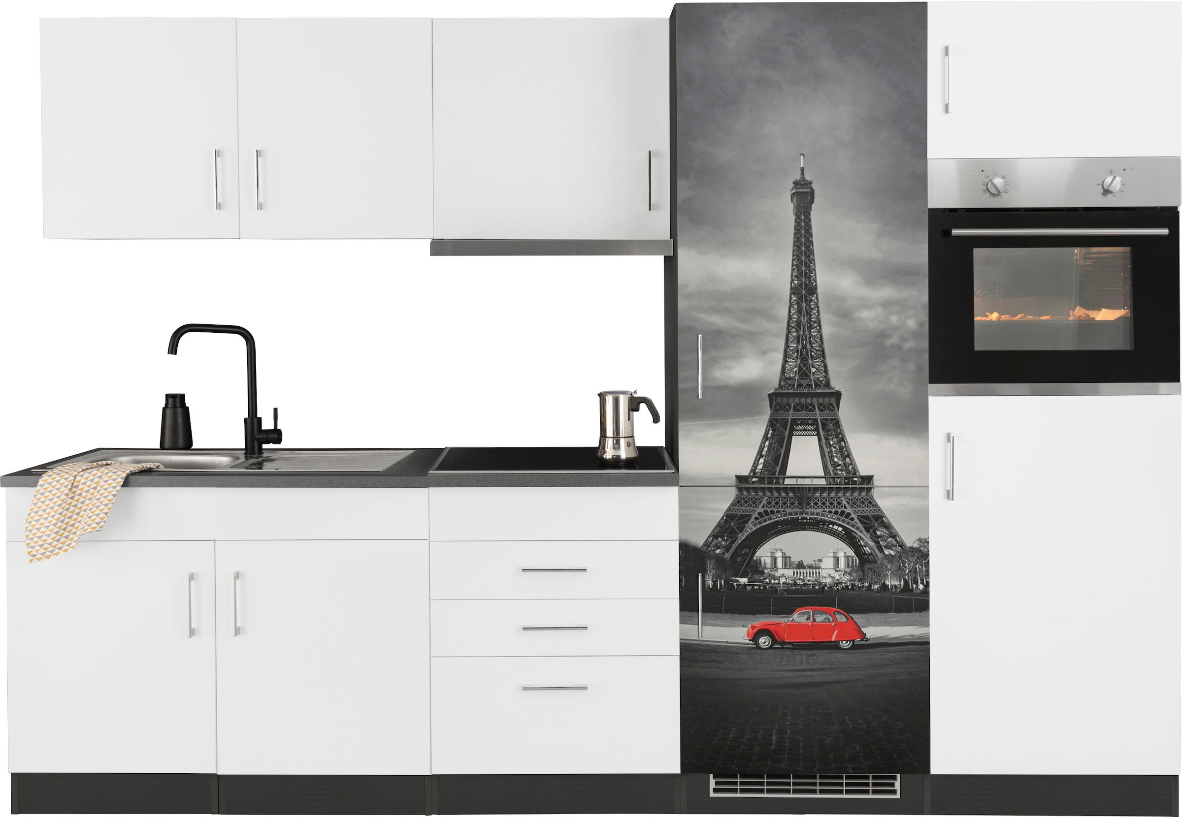 KOCHSTATION Küchenzeile »KS-Paris«, mit E-Geräten, Breite 280 cm