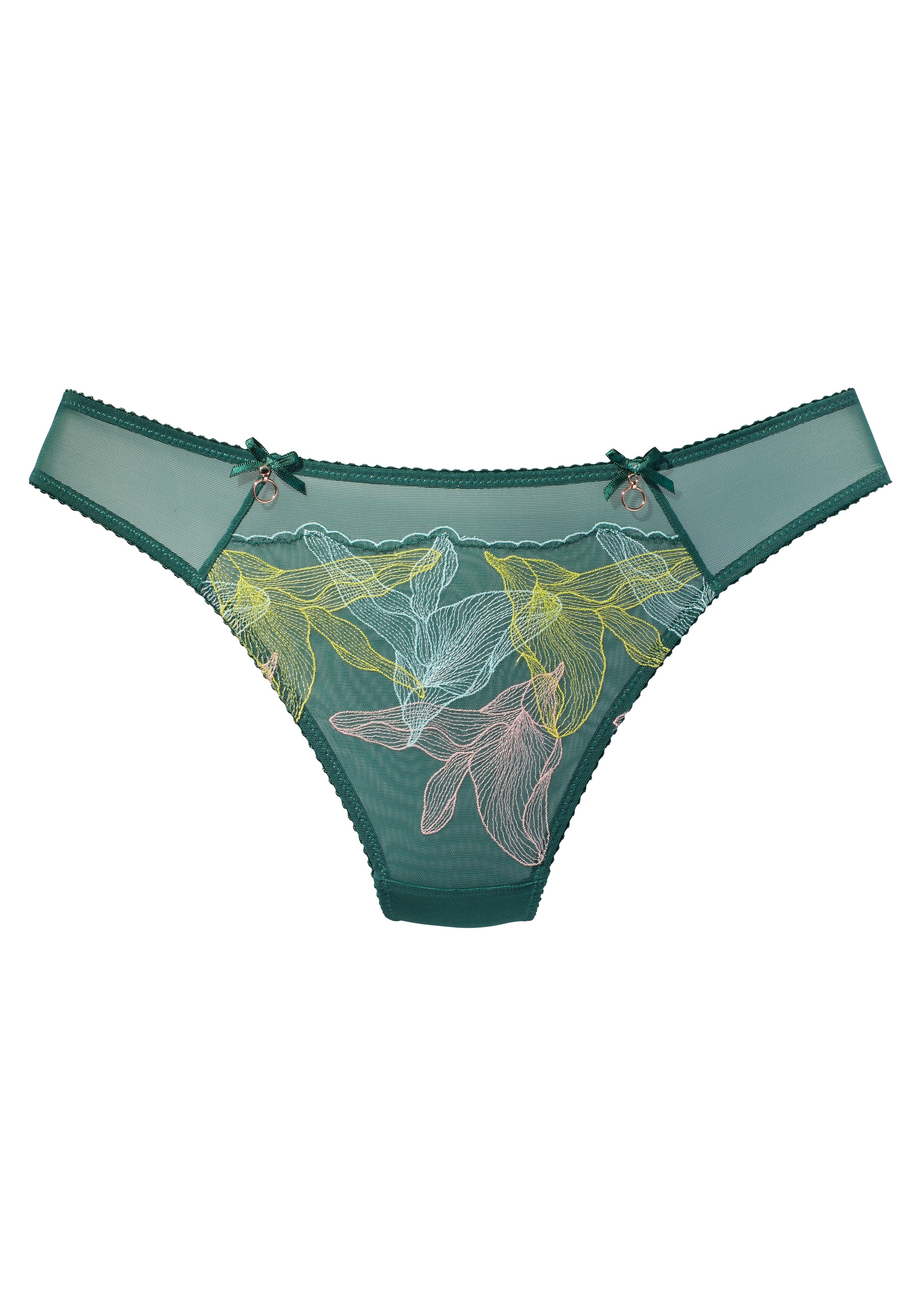 LASCANA String, aus Mesh mit hauchzarter Stickerei, transparente Unterwäsche