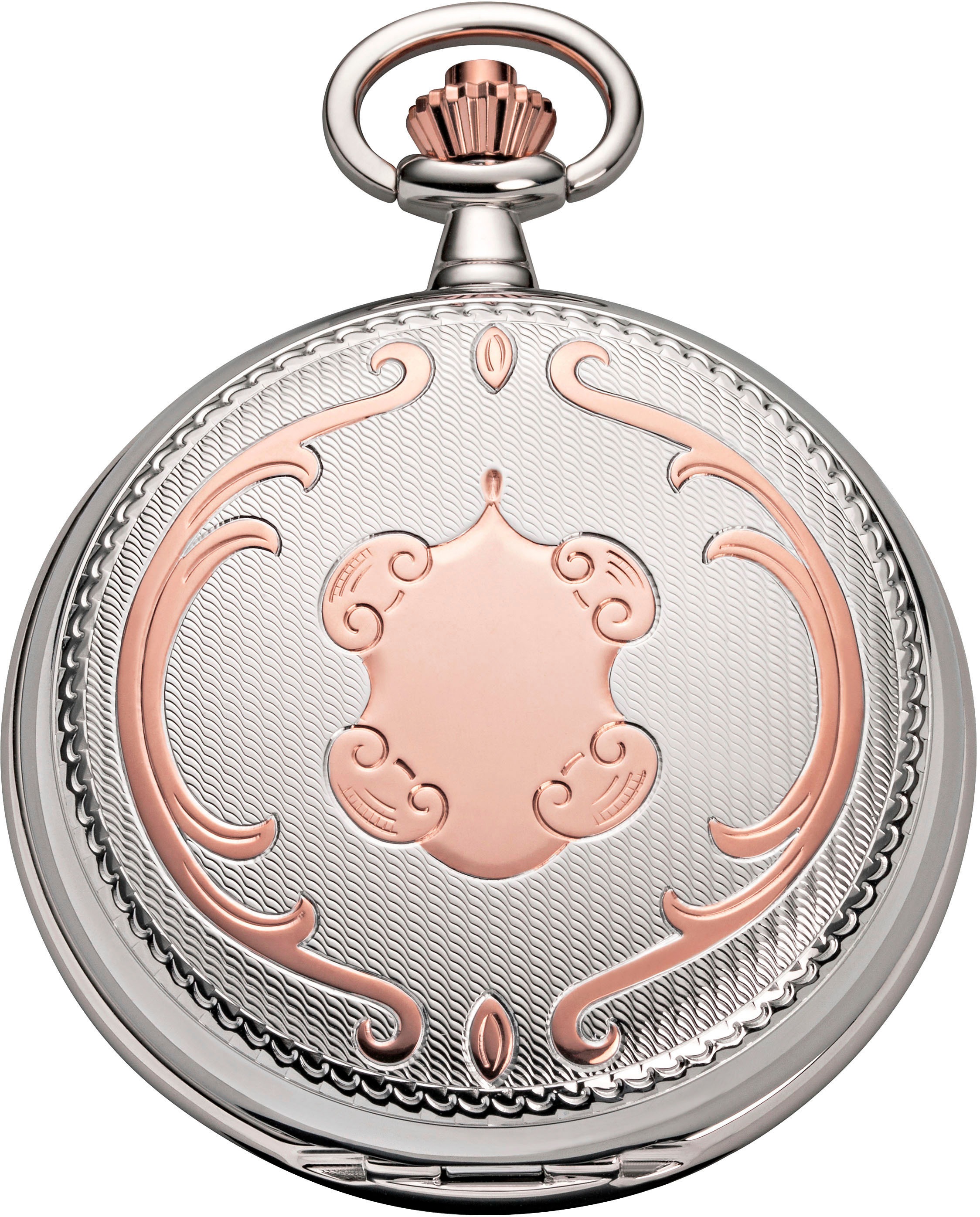 Regent Taschenuhr »P702-19370540«, (Set, 2 tlg., mit dazu passender Kette), Herrenuhr, Handaufzug, Acrylglas, skelettiertes Zifferblatt