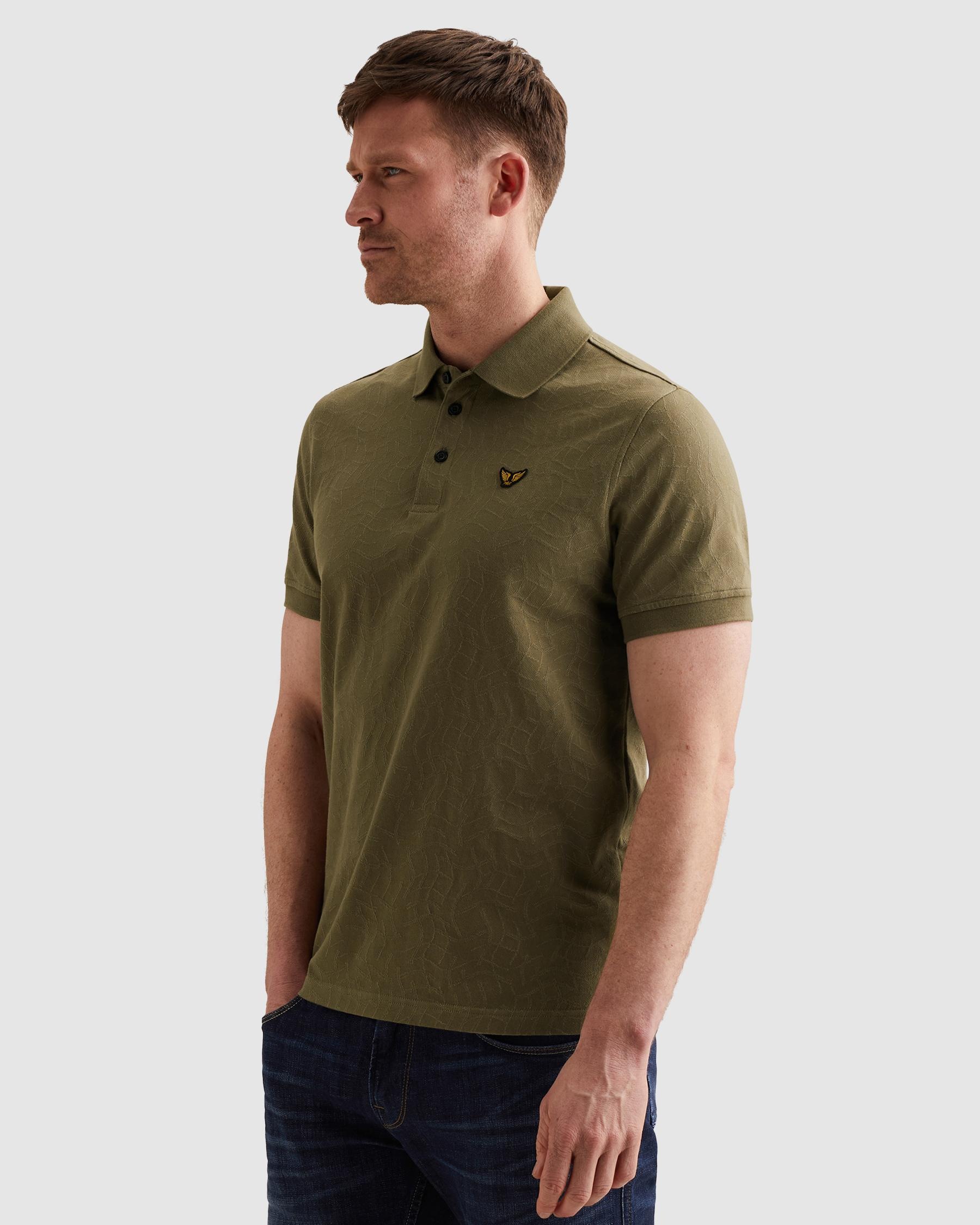 PME LEGEND Poloshirt »Short sleeve polo jersey jacquard« mit Logo Stickerei