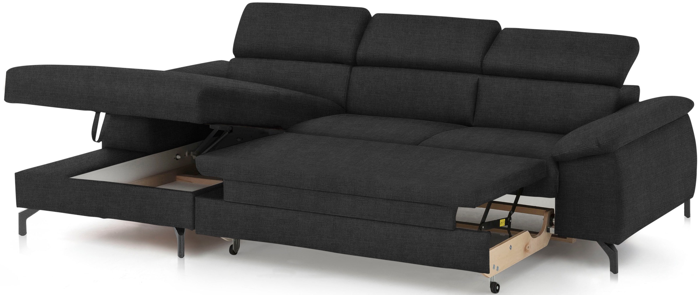 COTTA Ecksofa »Kitty L-Form«, mit Kopfteilverstellung, wahlweise mit Bettfunktion & Bettkasten