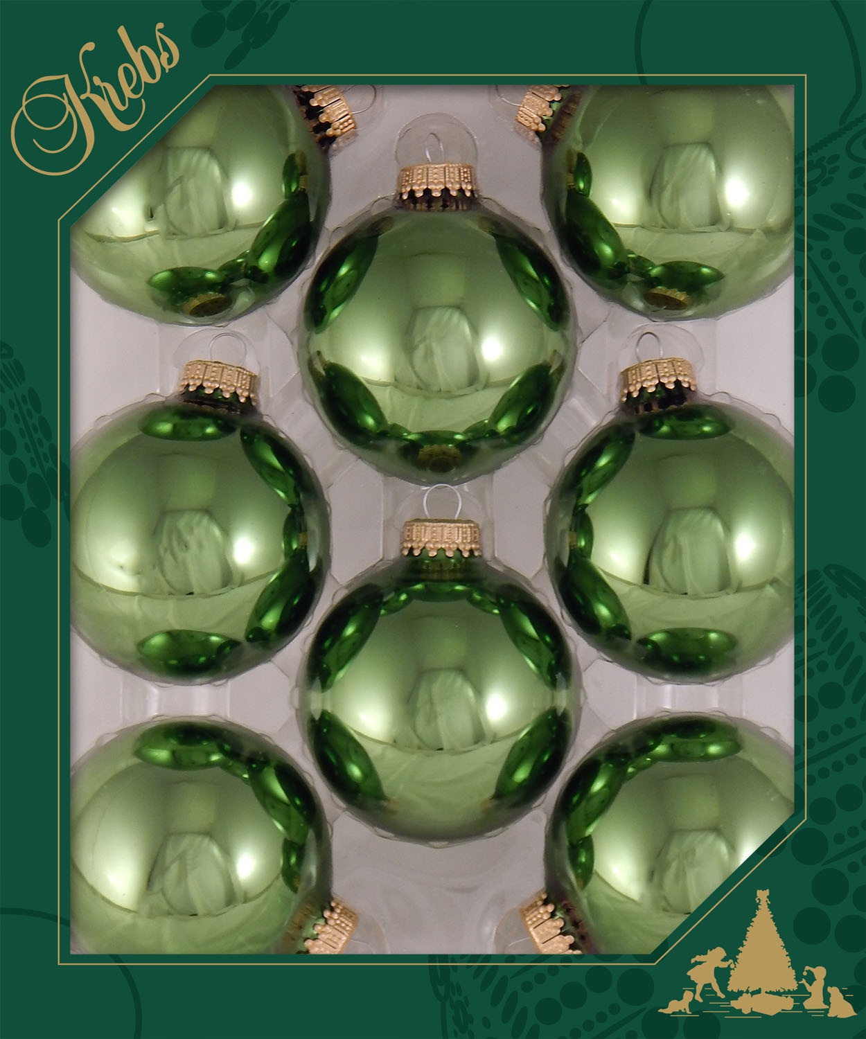Krebs Glas Lauscha Weihnachtsbaumkugel »CBK70060, (Set, bestellen 8 Glas aus Glas«, Christbaumschmuck, Weihnachtsdeko, St.), Christbaumkugeln