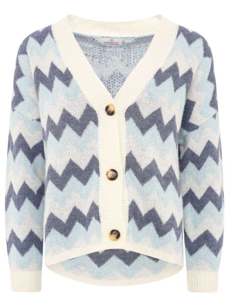 Zwillingsherz Cardigan »"Buntes ZickZack"«, mit figurumspielendem Schnitt