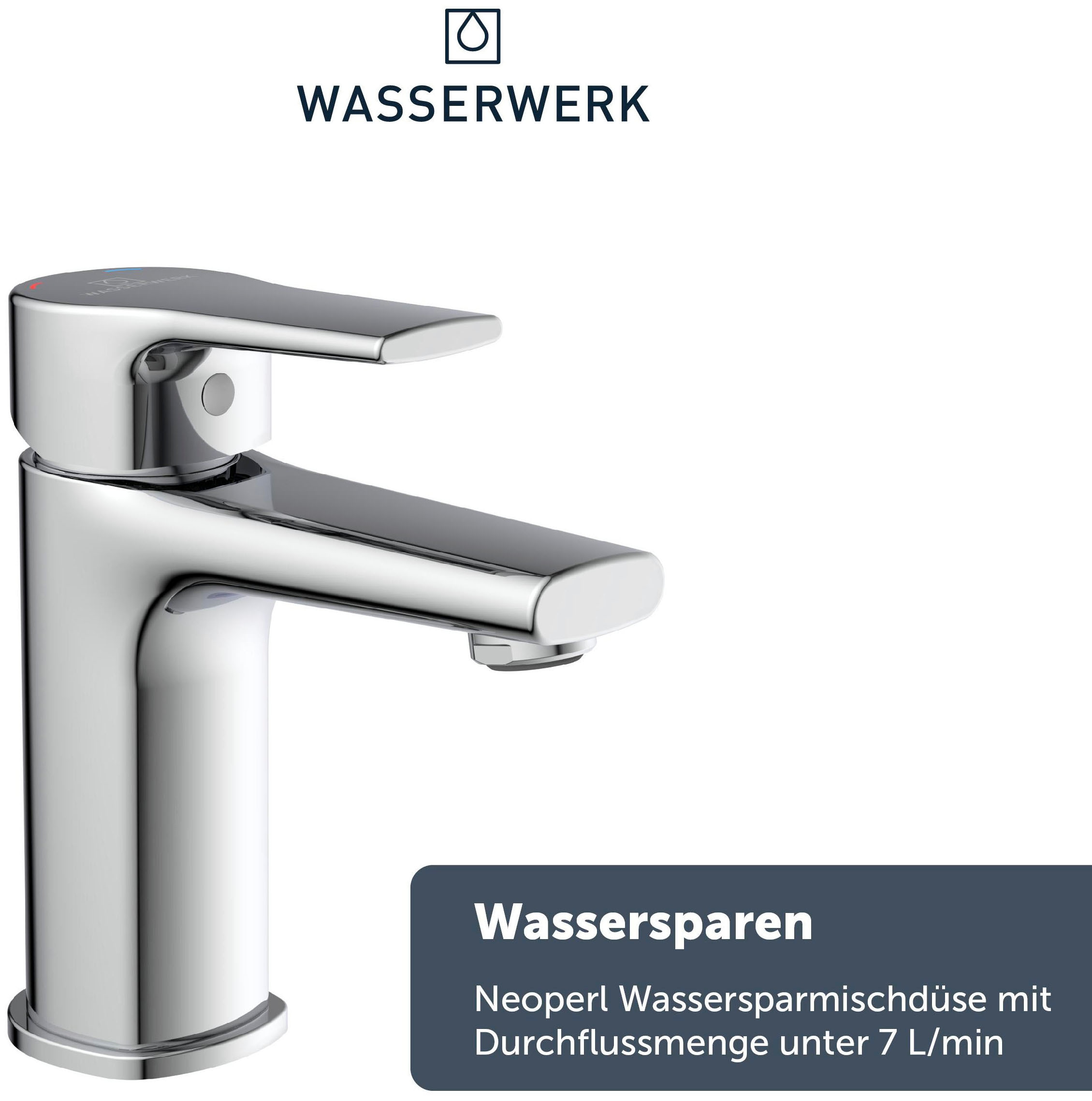 WASSERWERK Waschtischarmatur »WT 13«, inkl. Popup, wassersparend günstig online kaufen