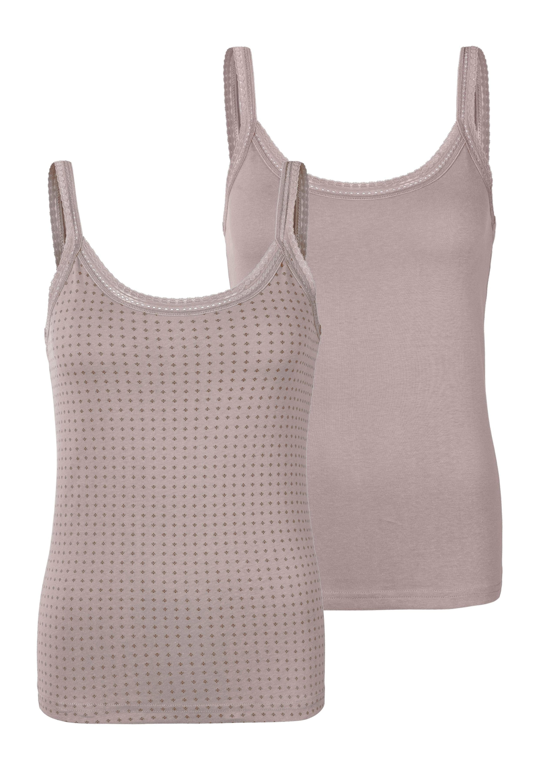 Baumwolle (Packung, Spitze Online-Shop St., 2er-Pack), bestellen Unterhemd, aus im LASCANA 2 weicher mit elastischer