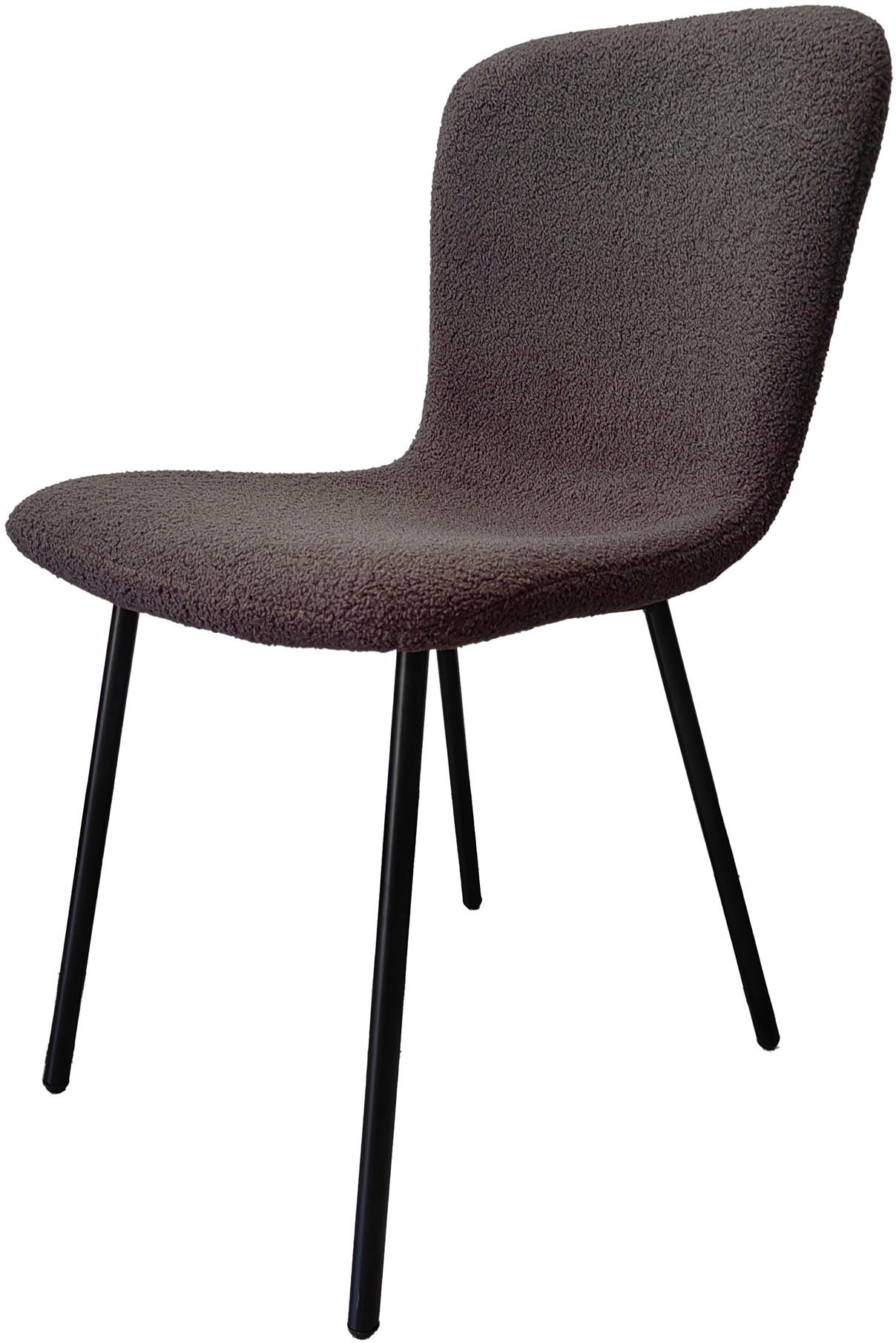 SalesFever 4-Fußstuhl, (Set), 4 St., Bouclé, ergonomisch geformte Sitzfläche und Rückenlehne