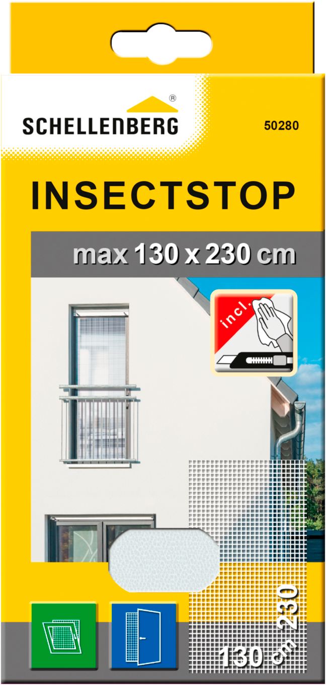 Fliegengitter-Gewebe »für bodentiefe Fenster und Türen«, Insektenschutz ohne bohren,...