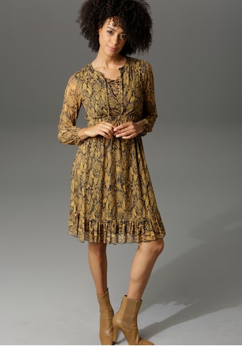 Aniston CASUAL Partykleid, in Schlangenoptik oder grafischem Alloverdruck kaufen
