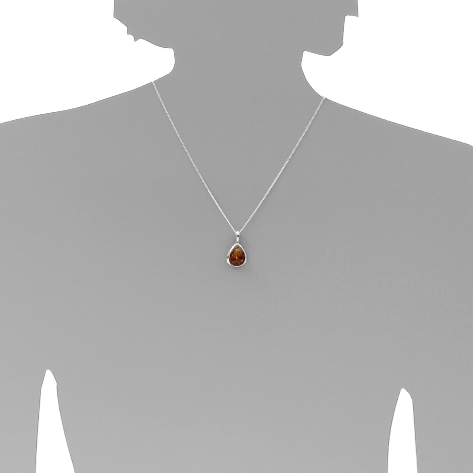OSTSEE-SCHMUCK Kette mit Anhänger »Ostsee-Schmuck Kette mit Anhänger Angelina«, (2 tlg.)