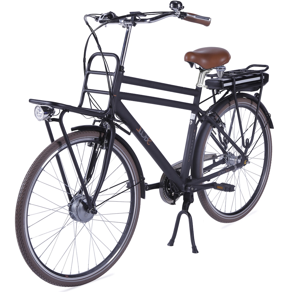 LLobe E-Bike »Rosendaal Gent 15,6 Ah«, 3 Gang, Frontmotor 250 W, Gepäckträger vorne
