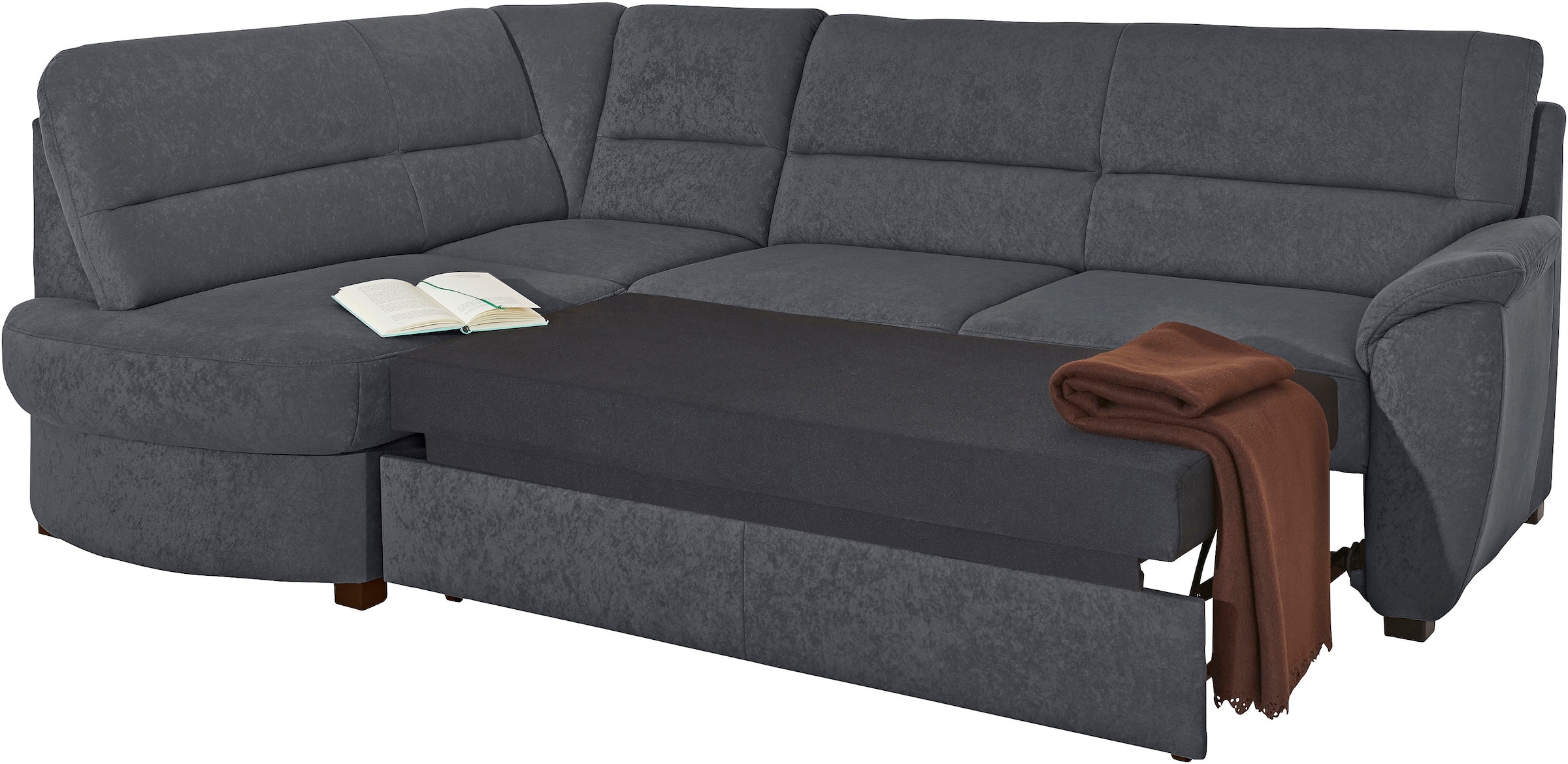 sit&more Ecksofa »Pandora L-Form«, wahlweise mit Bettfunktion und Bettkasten