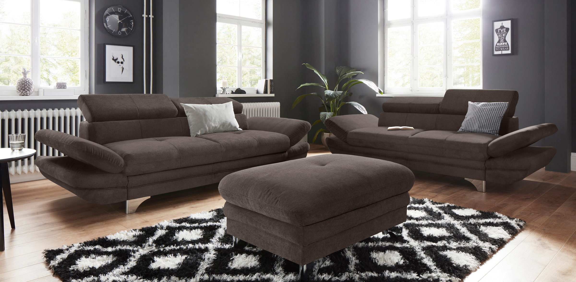COTTA 2-Sitzer »Enterprise«, Big-Sofa, mit Armteilverstellung & Kopfteilverstellung